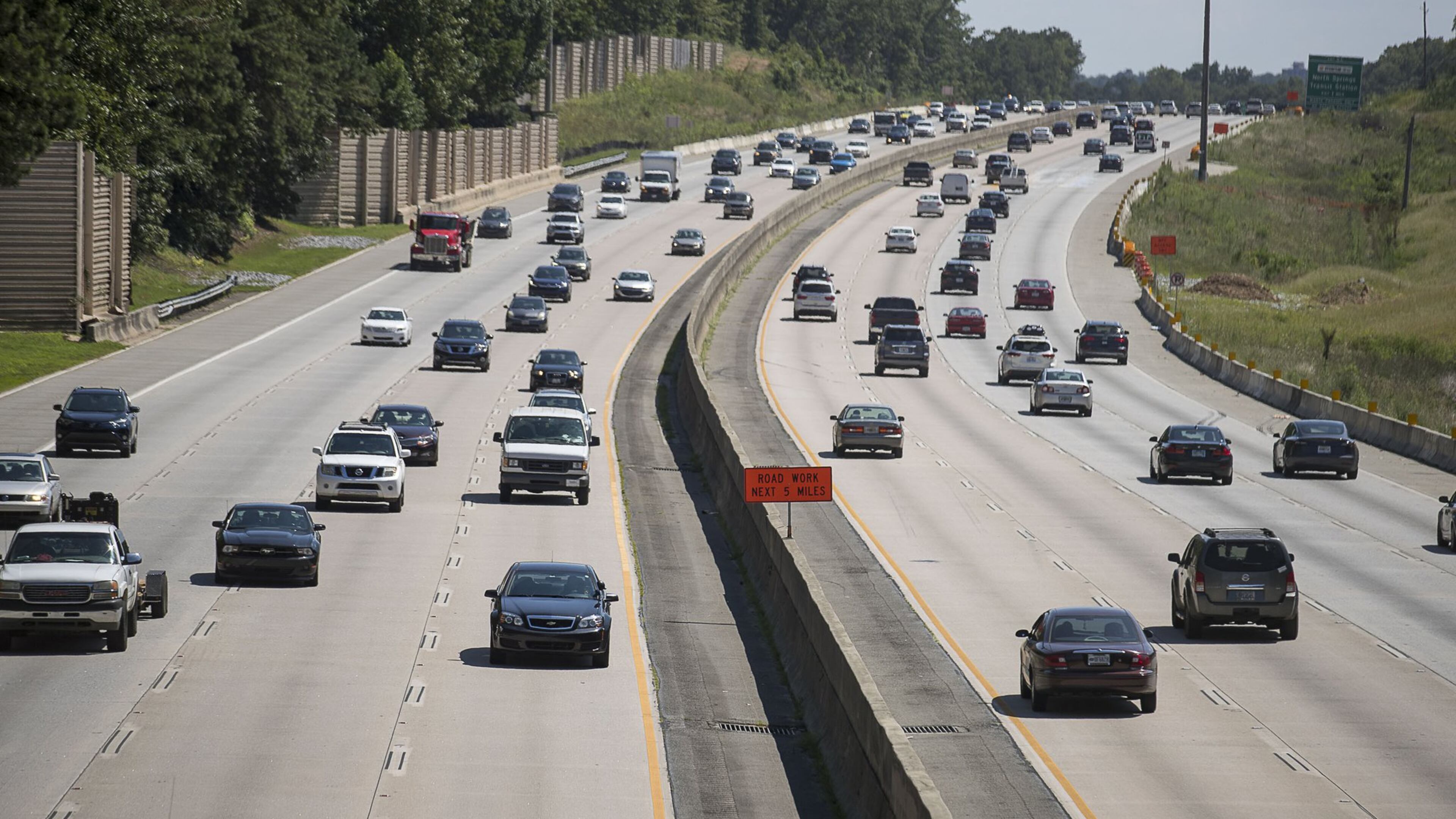 Automobiles travel along Georgia 400, Wednesday, July 24, 2019. Cities along Ga. 400 petitioned the Georgia Department of Transporation to have a say in how the new highway is being designed as part of the ongoing project. (Alyssa Pointer/alyssa.pointer@ajc.com)