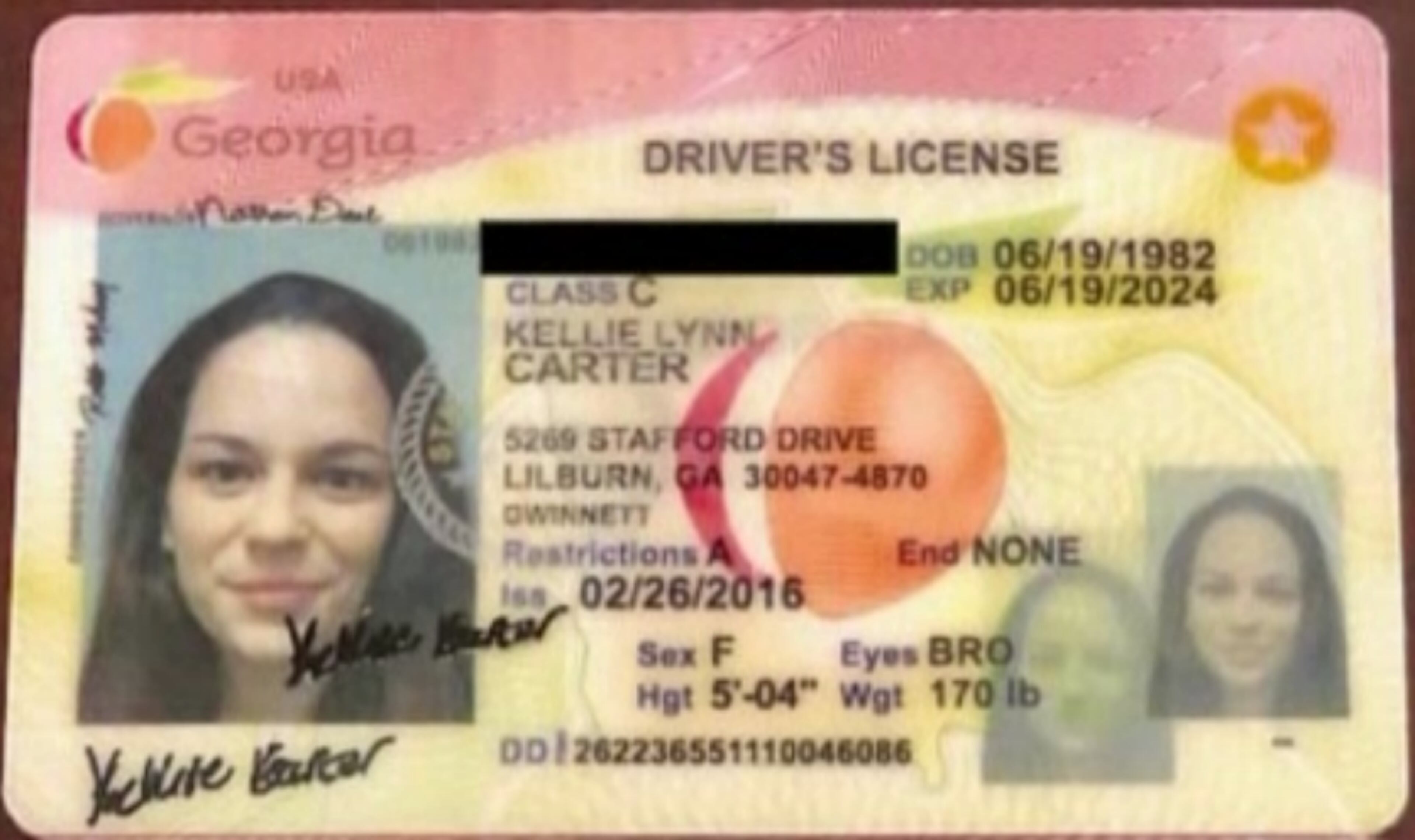Police obtained two of these fake licenses allegedly from Alesha Maahs during the traffic stop. (Credit: Channel 2 Action News)