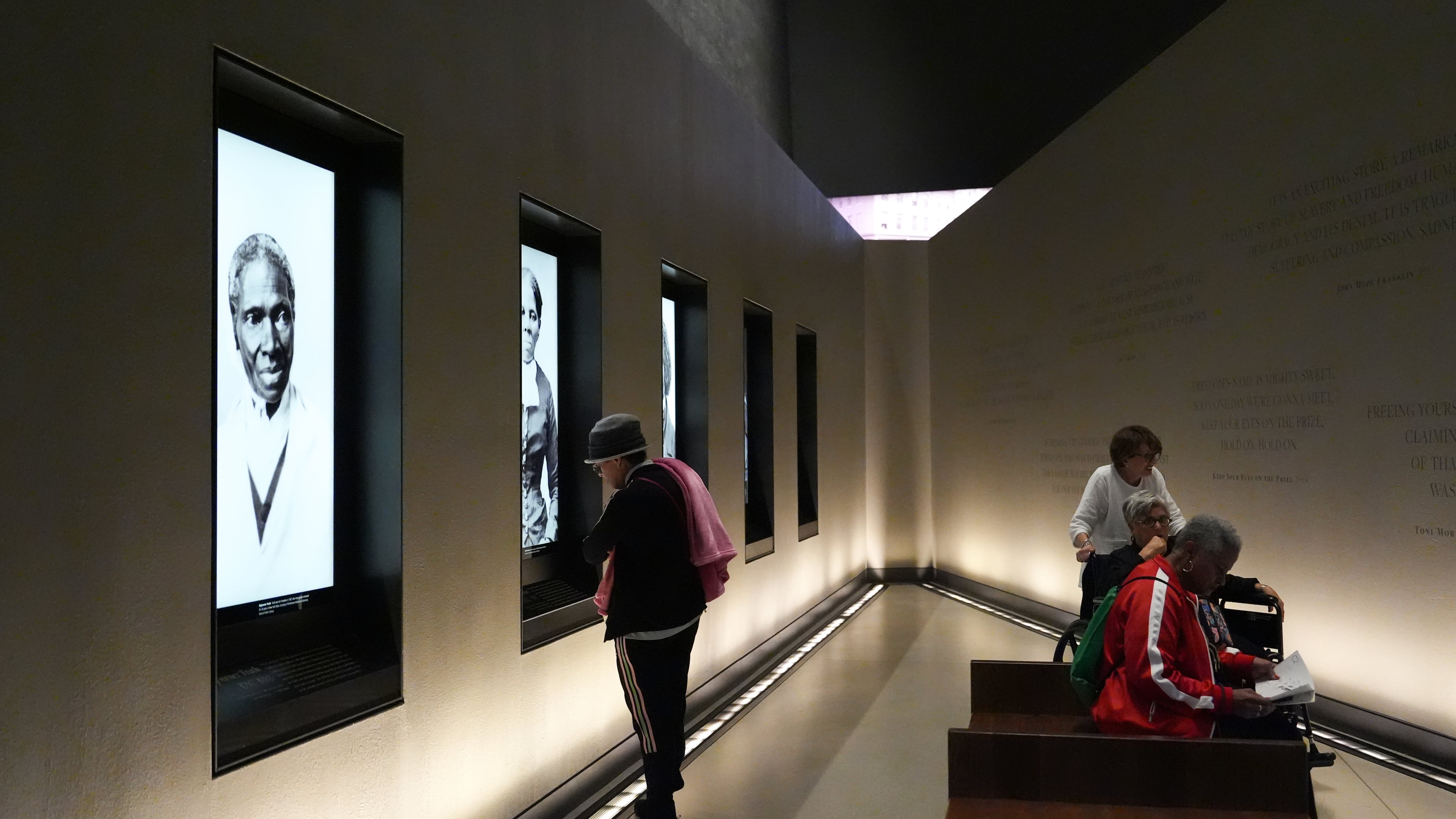People visit the Smithsonian's National Museum of African American History and Culture, Wednesday, Sept. 23, 2026, in Washington. (AP Photo/Julia Demaree Nikhinson)