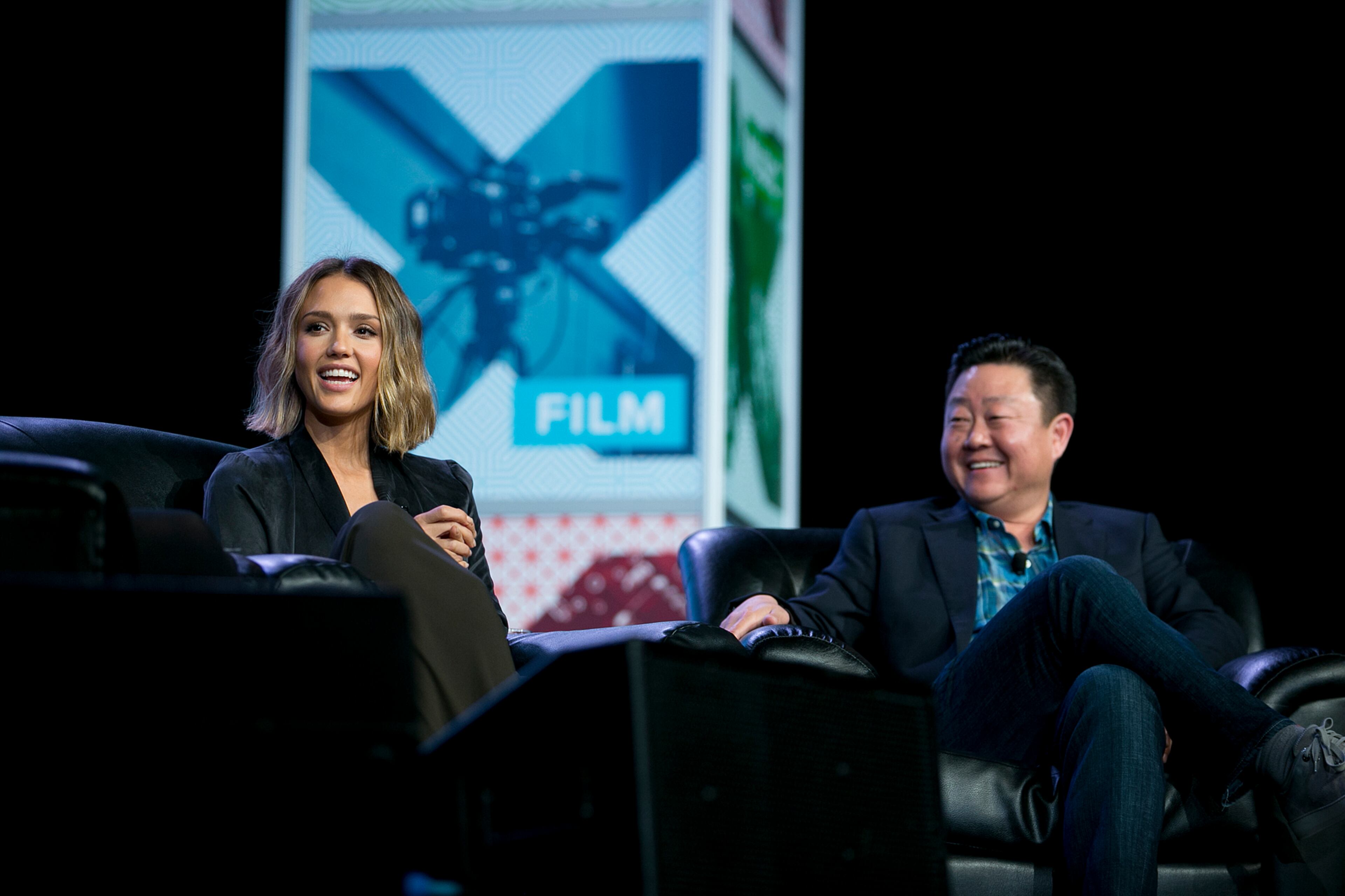 Jessica Alba and Brian Lee of the Honest Company during Inc. Presents: The Honest Company during SXSW at the Austin Convention Center on Sunday, March 15, 2015. DEBORAH CANNON / AMERICAN-STATESMAN