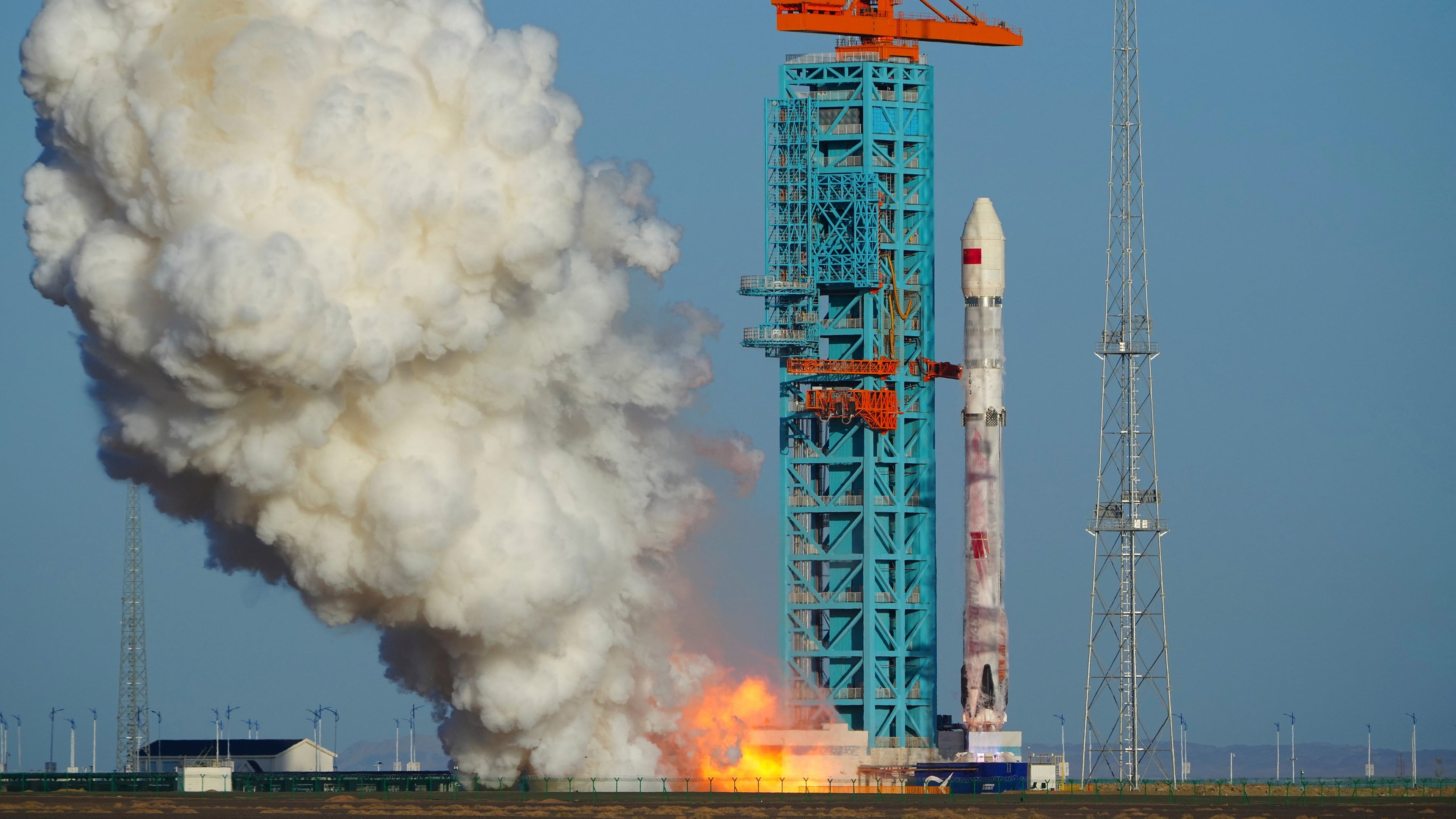 In this photo released by Xinhua News Agency, the Zhuque-3 Y2 rocket takes off at the Dongfeng commercial space innovation pilot zone in northwestern China Wednesday, Aug. 19, 2026. (Wang Jiangbo/Xinhua via AP)