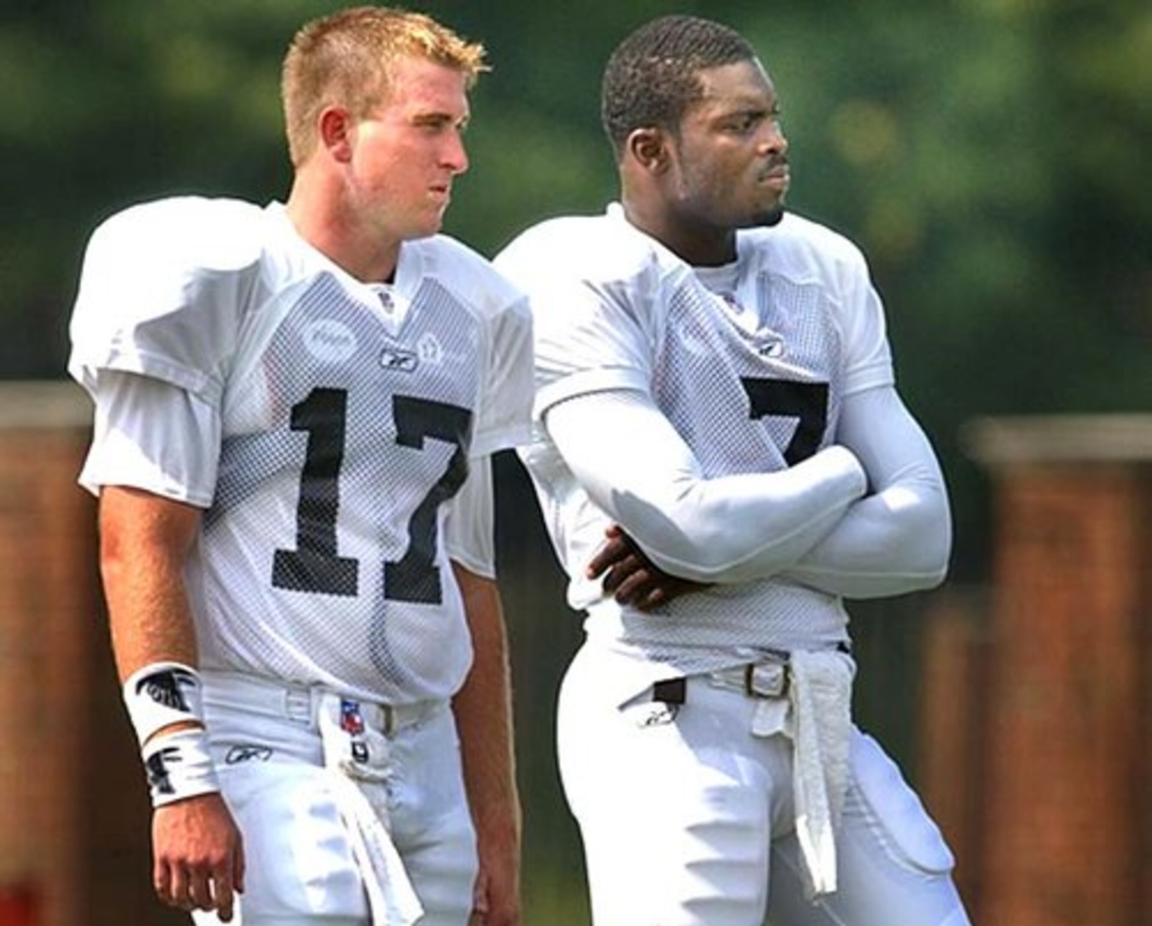 Former Valdosta High and Valdosta State QB Dusty Bonner (17, with Michael Vick) was signed as an undrafted free agent in 2002 by the Atlanta Falcons. Bonner is now out of the NFL.