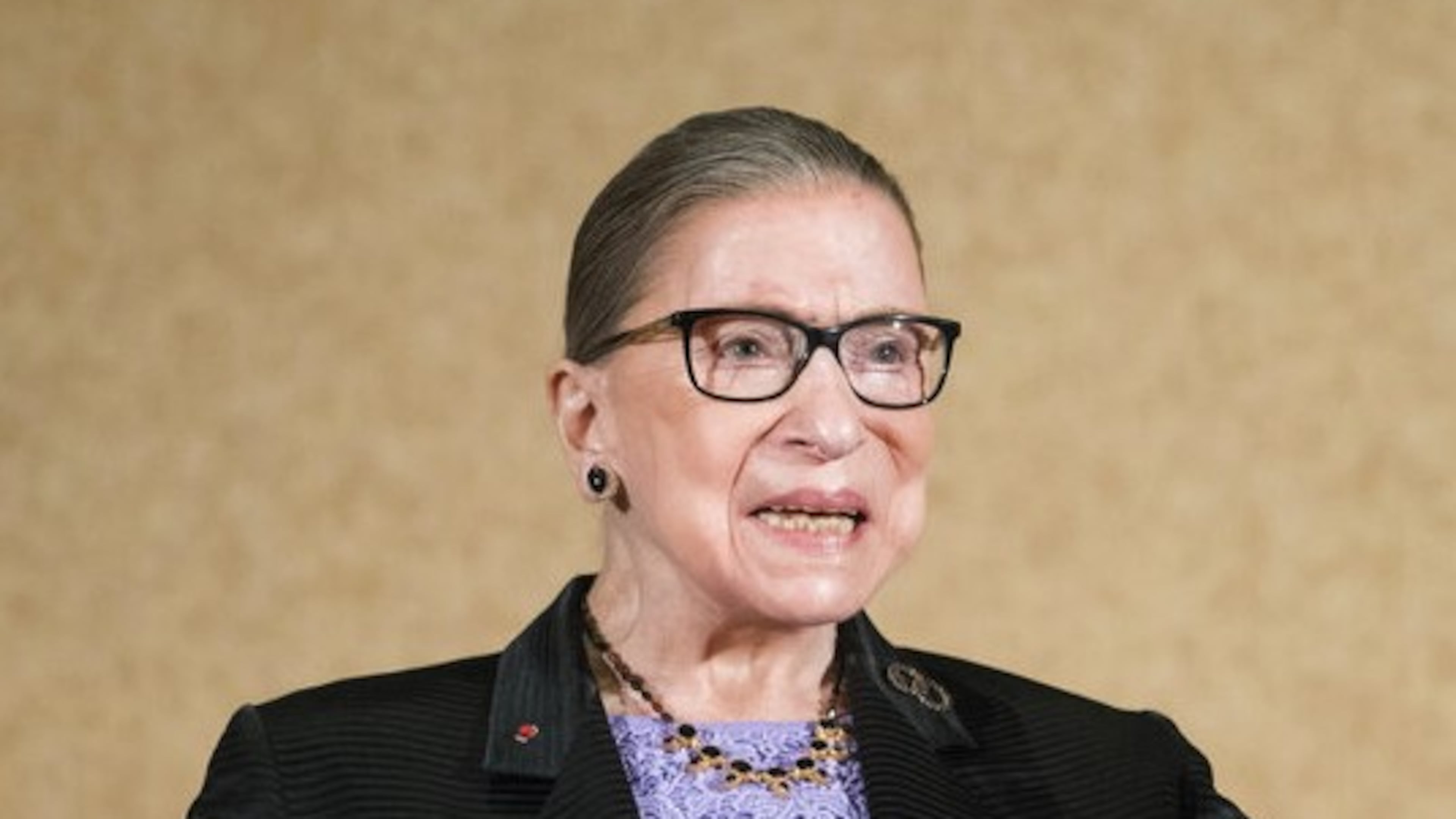 FILE - In this Aug. 19, 2016, file photo, Supreme Court Justice Ruth Bader Ginsburg is introduced during the keynote address for the State Bar of New Mexico's annual meeting in Pojoaque, N.M. The Supreme Court says Ginsburg has died of metastatic pancreatic cancer at age 87. (AP Photo/Craig Fritz, File)