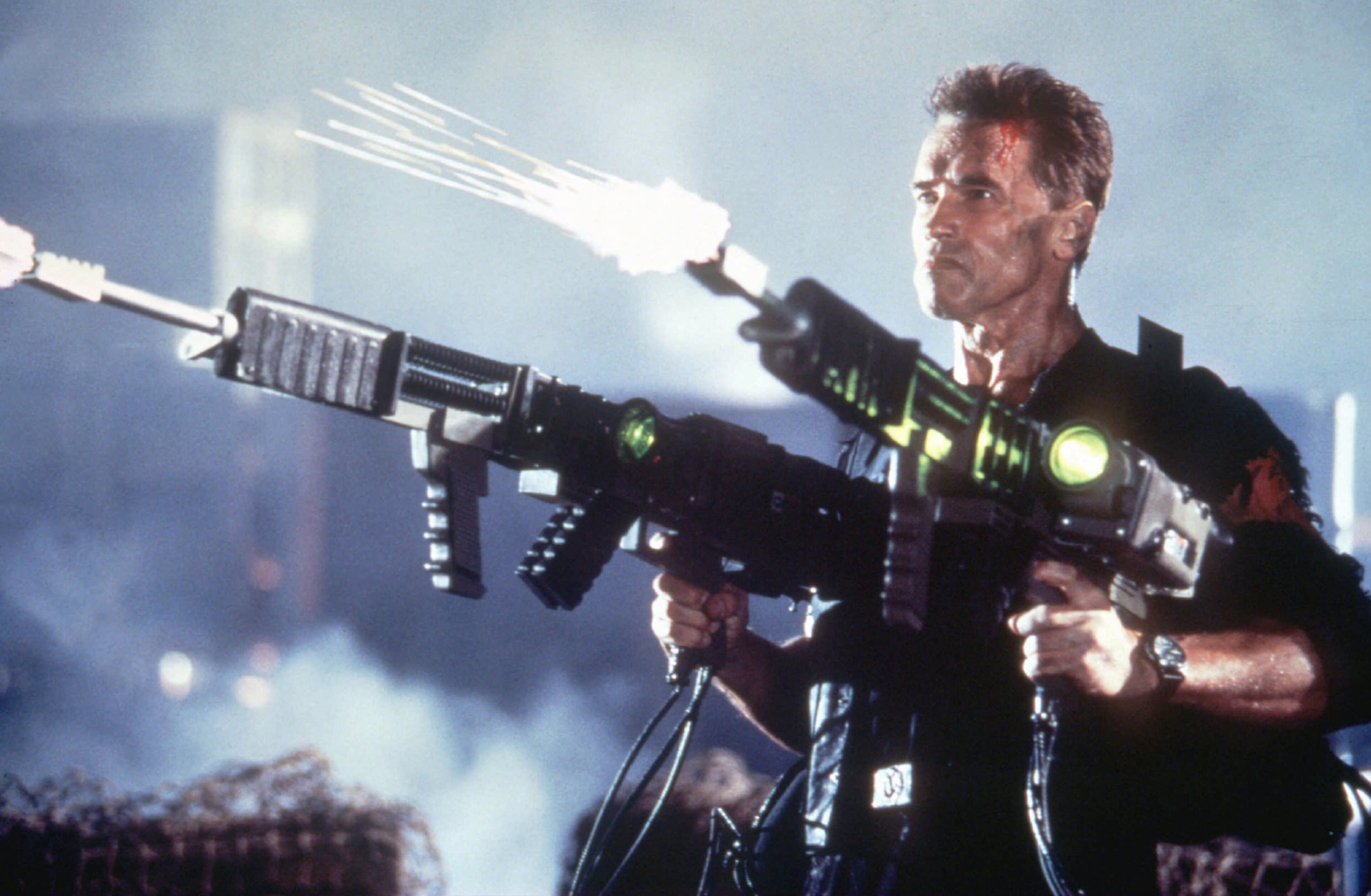 Arnold Schwarzenegger came to town for the premiere of his movie "Eraser" at Bobby Dodd Stadium during the 1996 Summer Olympics.