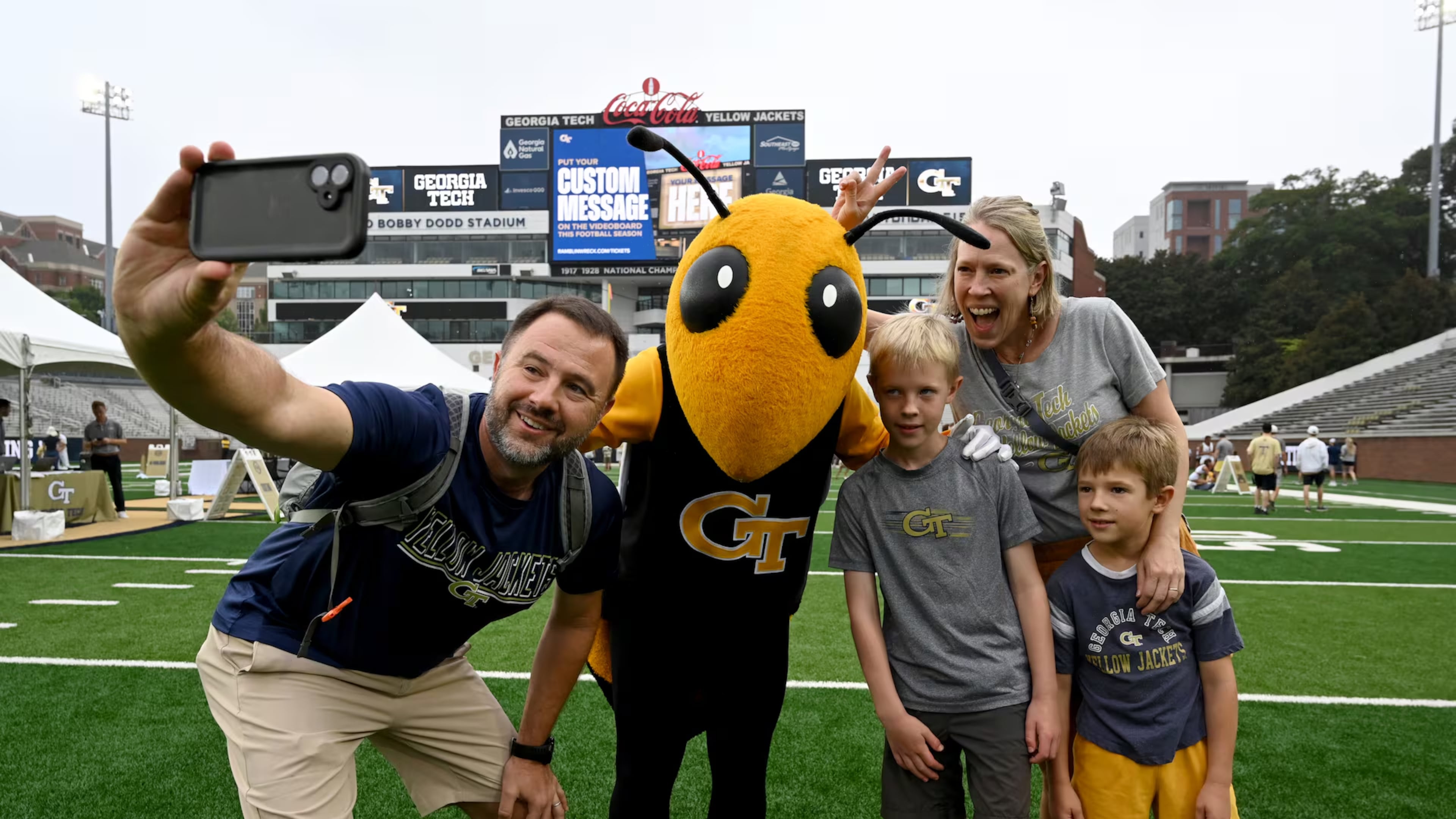 Get ready for Georgia Tech’s football season at First Saturday on the Flats on Saturday, Aug. 8. The annual event features tailgate games, autographs and more. (Hyosub Shin/AJC)