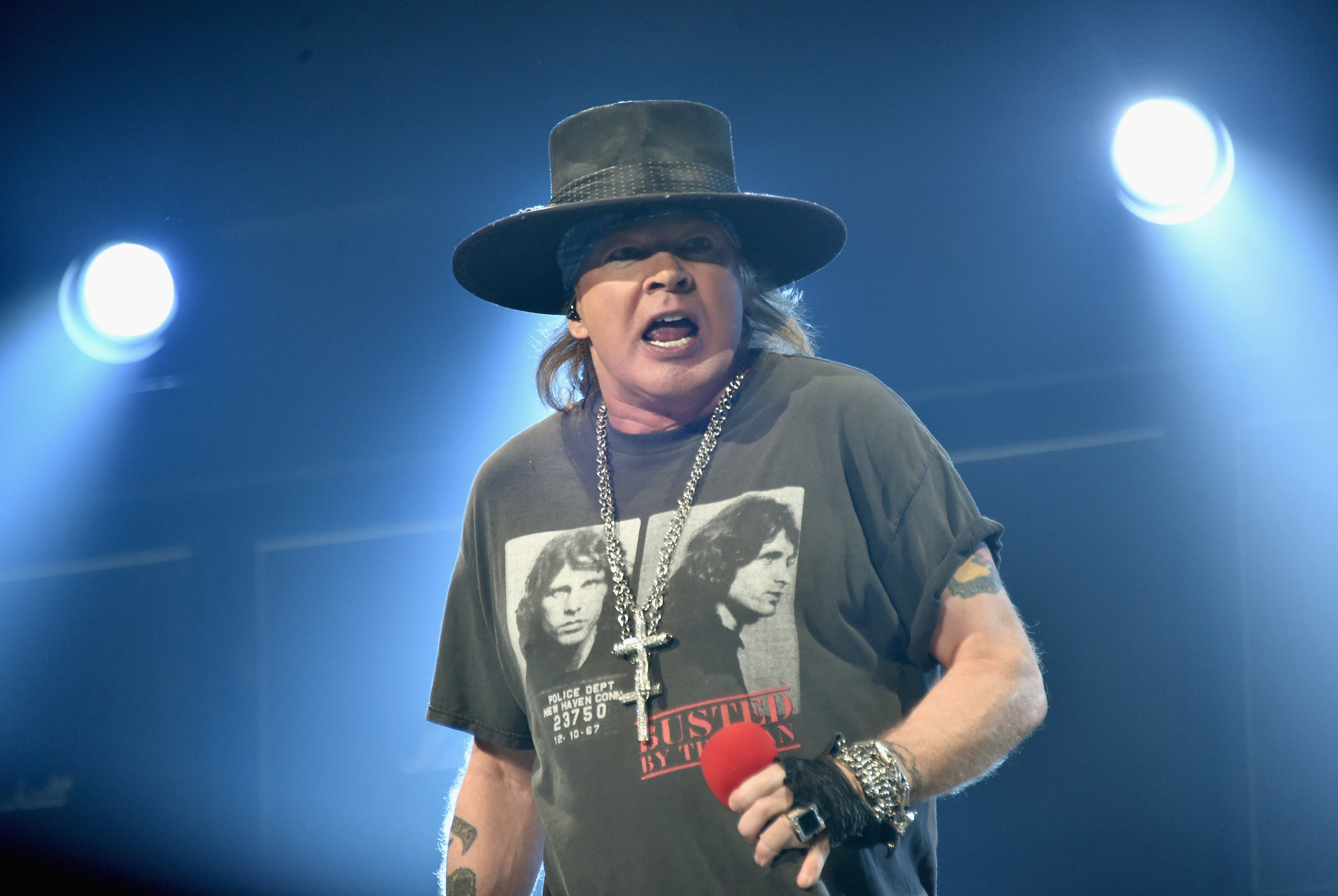 NEW YORK, NY - SEPTEMBER 14: Singer Axl Rose of AC/DC performs during the AC/DC Rock Or Bust Tour at Madison Square Garden on September 14, 2016 in New York City. (Photo by Mike Coppola/Getty Images)