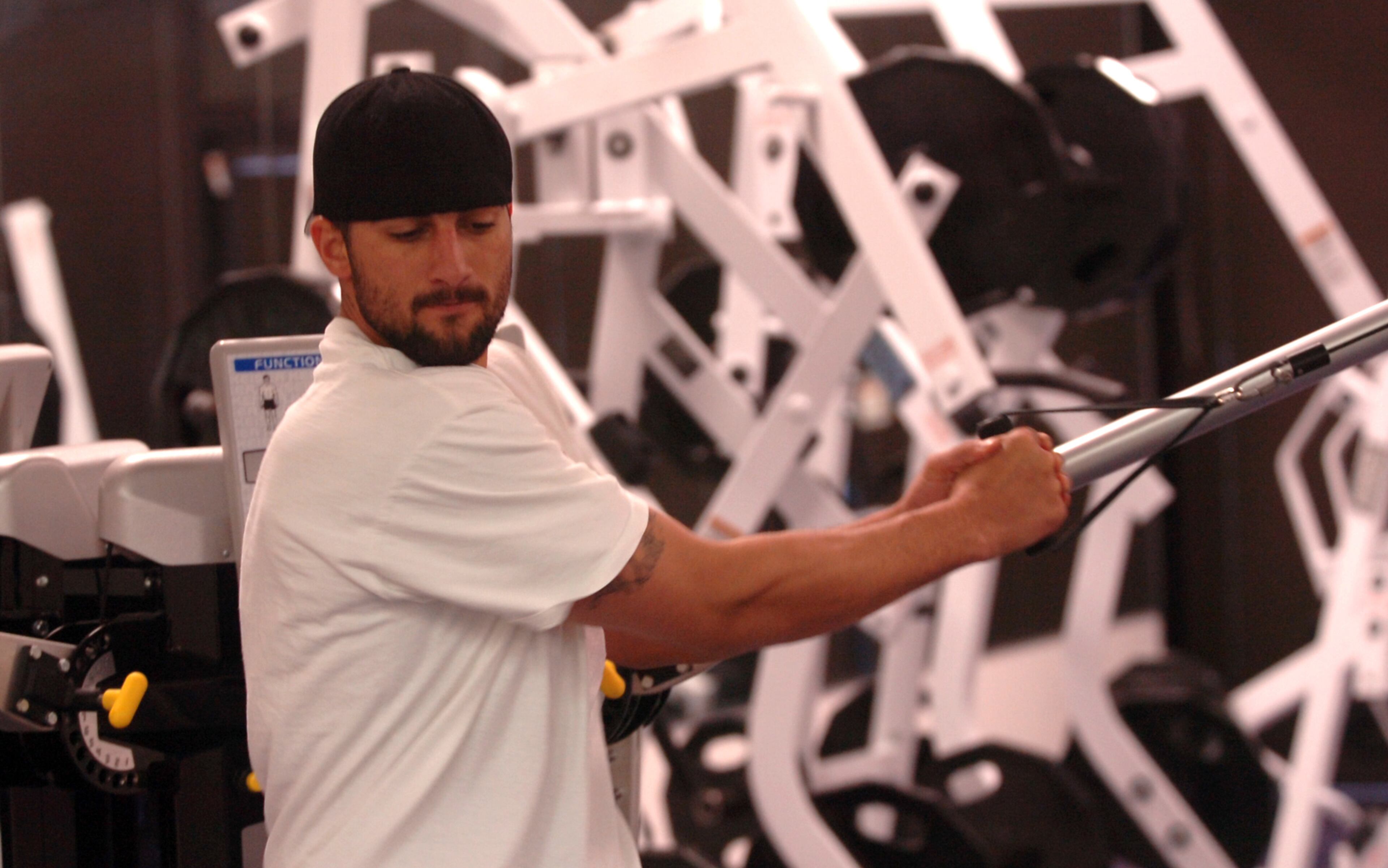 Baltimore Orioles Nick Markakis (CQ) works out at the Baseball Performance Center in Kennesaw on Monday January 22, 2007. Many major league ball players work out at the facility during the off-season. (FRANK NIEMEIR / AJC File)