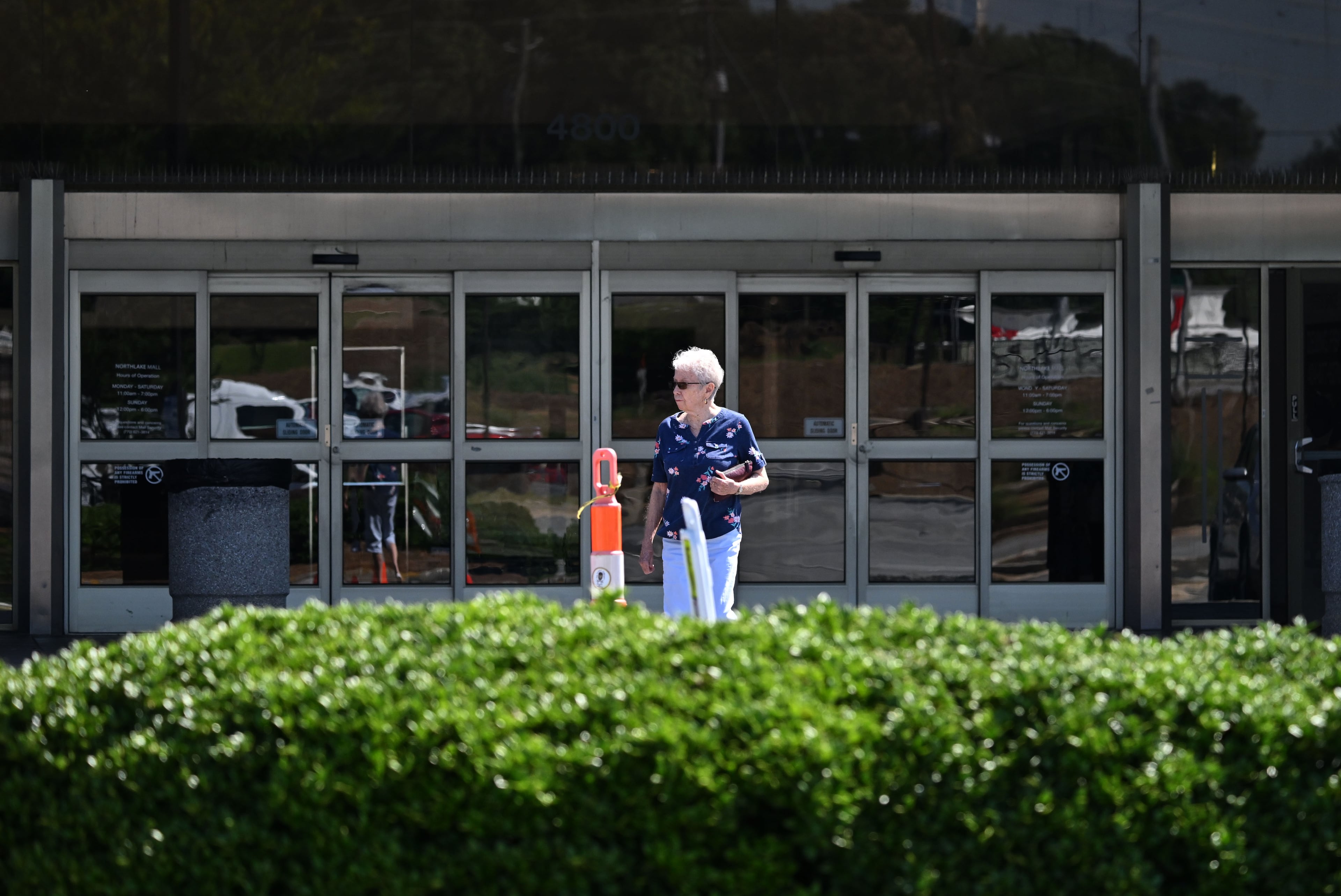 A lone person exits Northlake Mall on Wednesday, June 3, 2026. (Hyosub Shin/AJC)