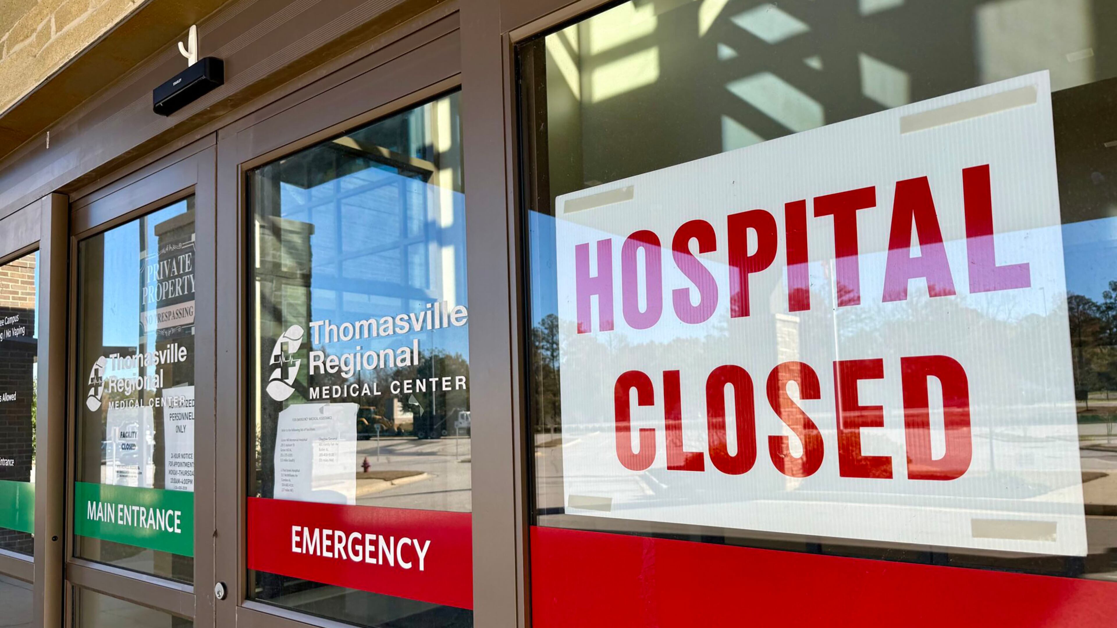 Thomasville Regional Medical Center, a hospital in Thomasville, Ala., closed in September after fewer than five years in operation. (Anna Claire Vollers/Stateline/TNS)