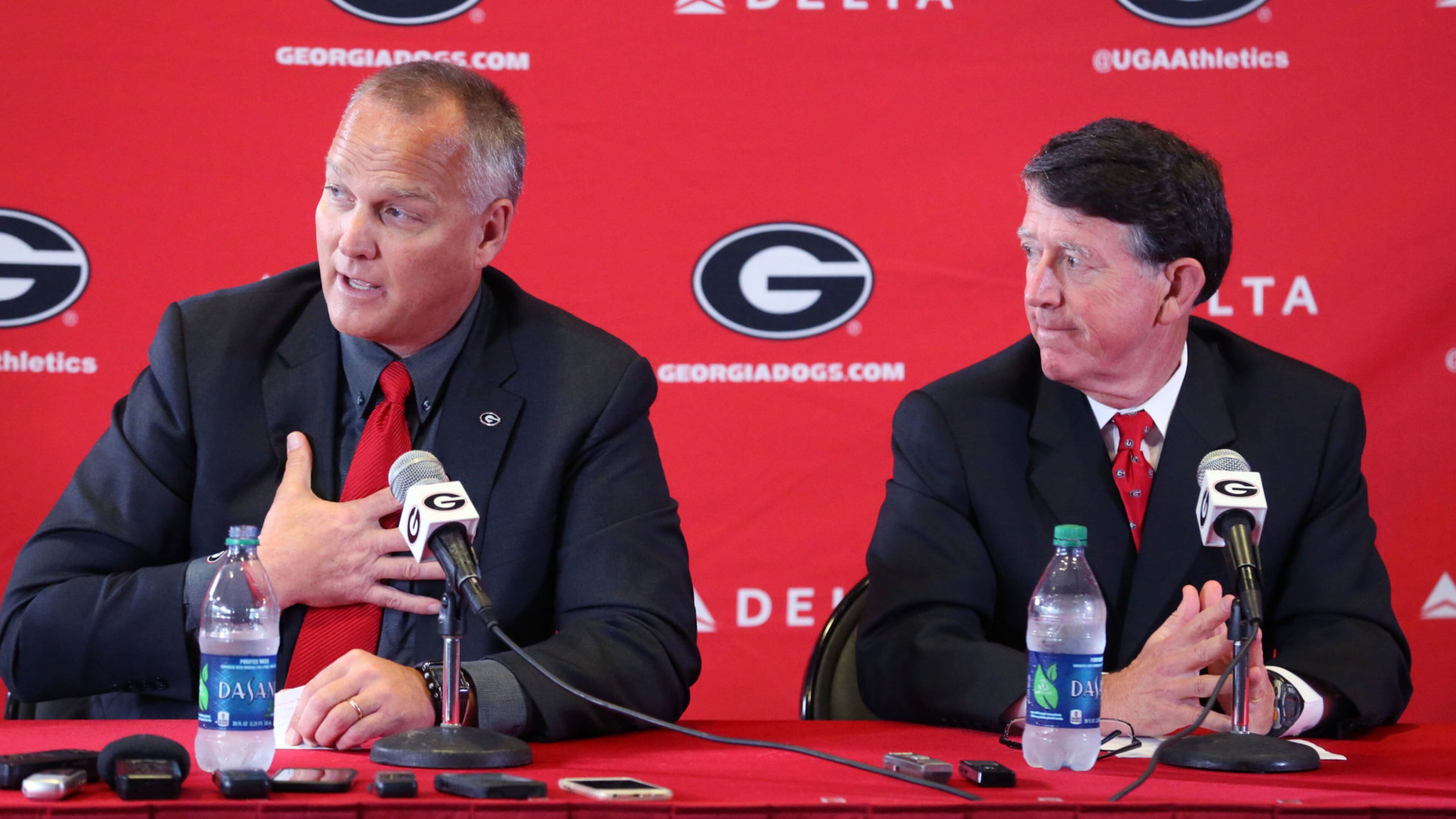 There'll be another press conference in Athens soon. (Bob Andres/AJC photo)