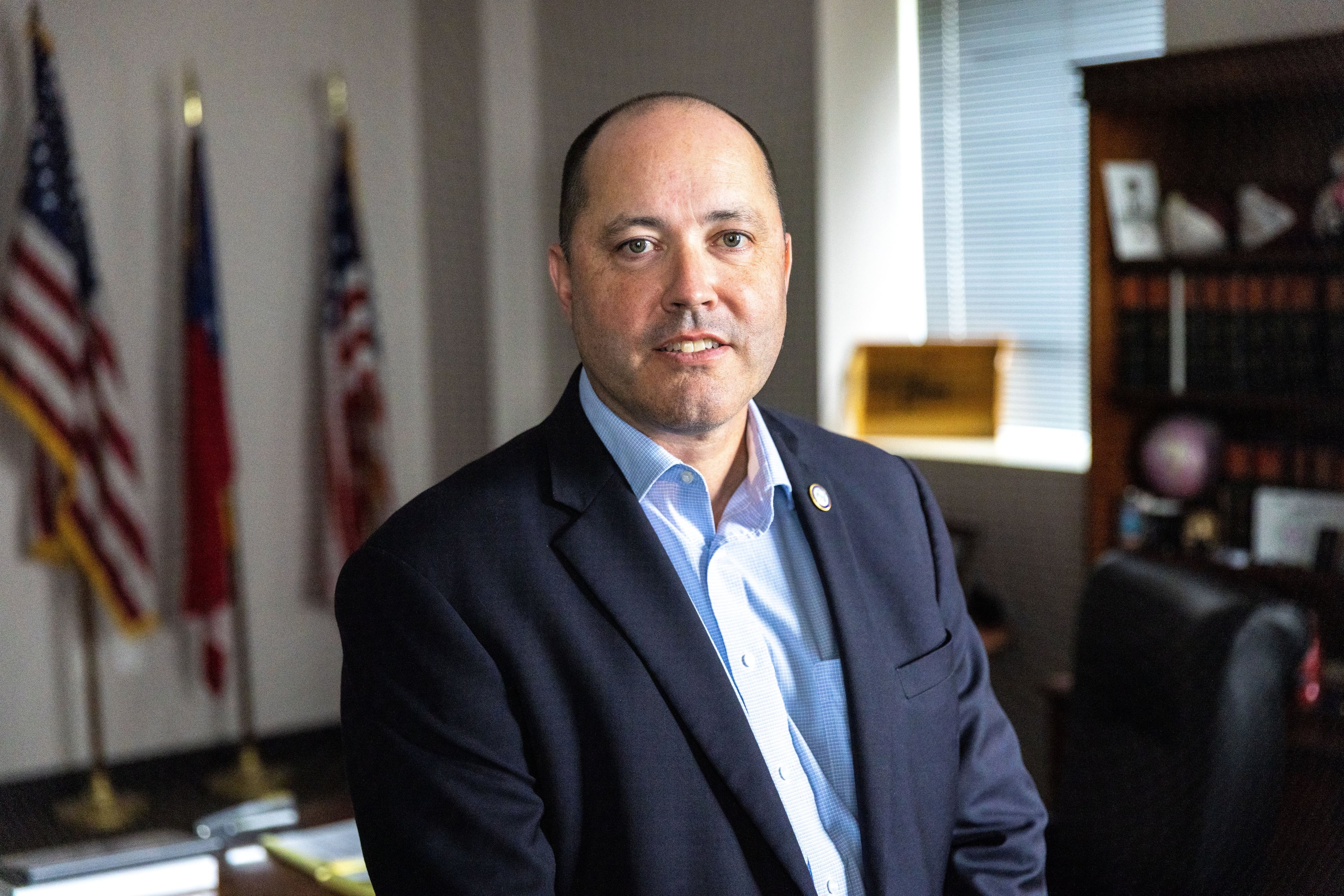 Georgia Attorney General Chris Carr says in too many cities, leaders blame policies instead of confronting criminals. (Arvin Temkar/AJC 2023)