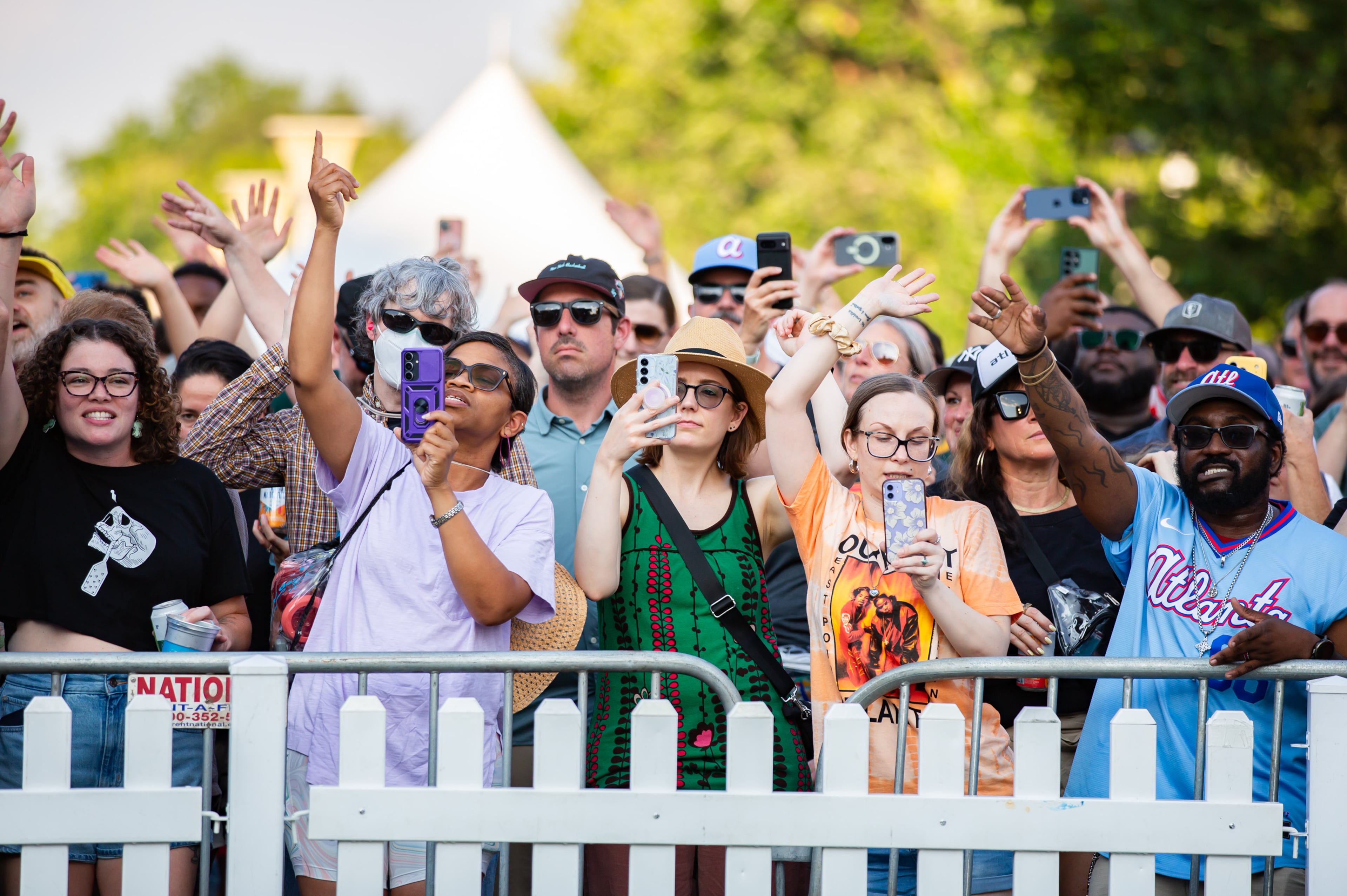 The Decatur Square was packed with diehard Big Boi fans kicking off Decatur WatchFest on Thursday, June 11, 2026. (Ryan Fleisher for the AJC)