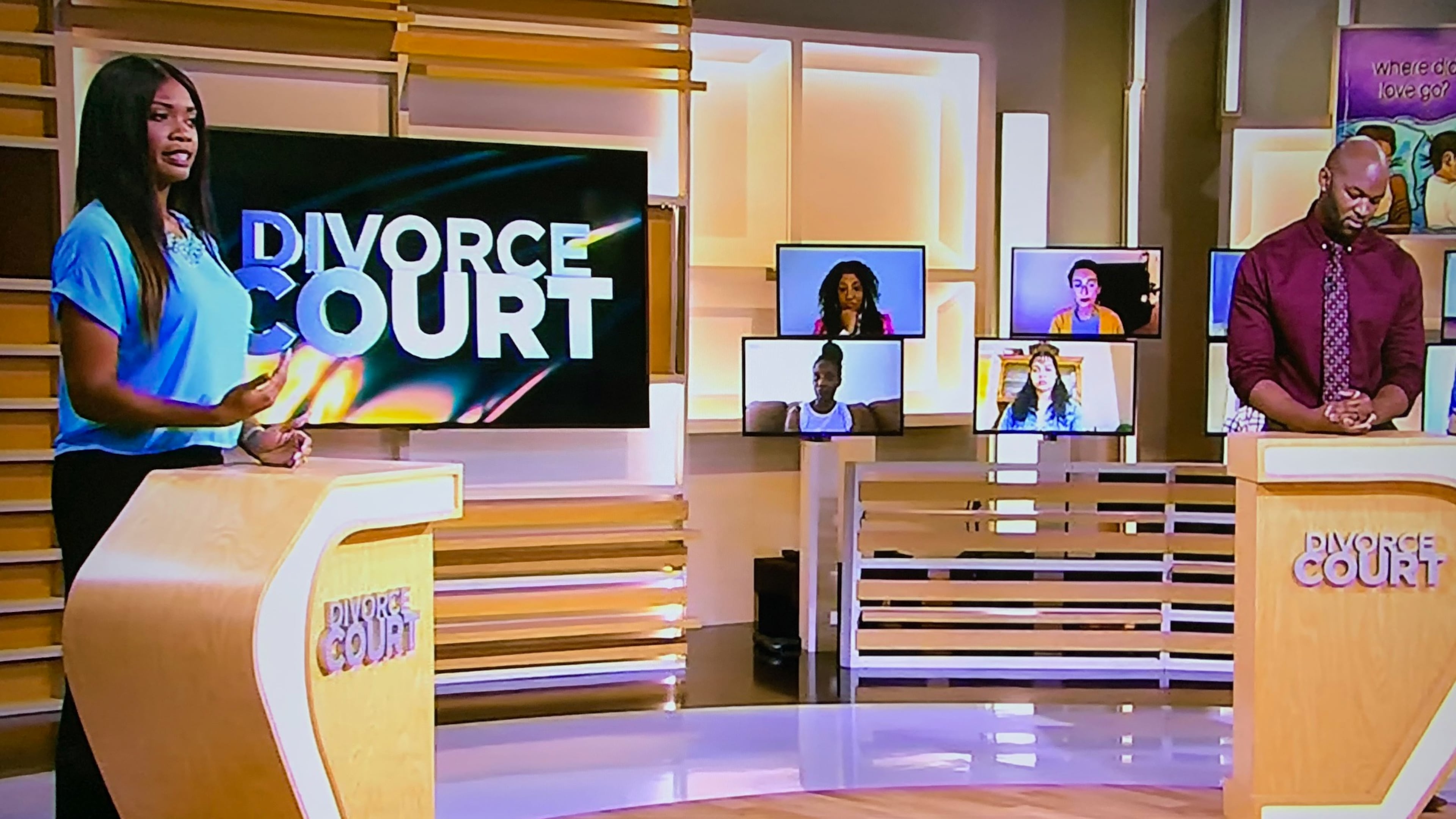 The new set of "Divorce Court" for Faith Jenkins, shot at Georgia Public Broadcasting in Midtown Atlanta. Credit: Divorce Court