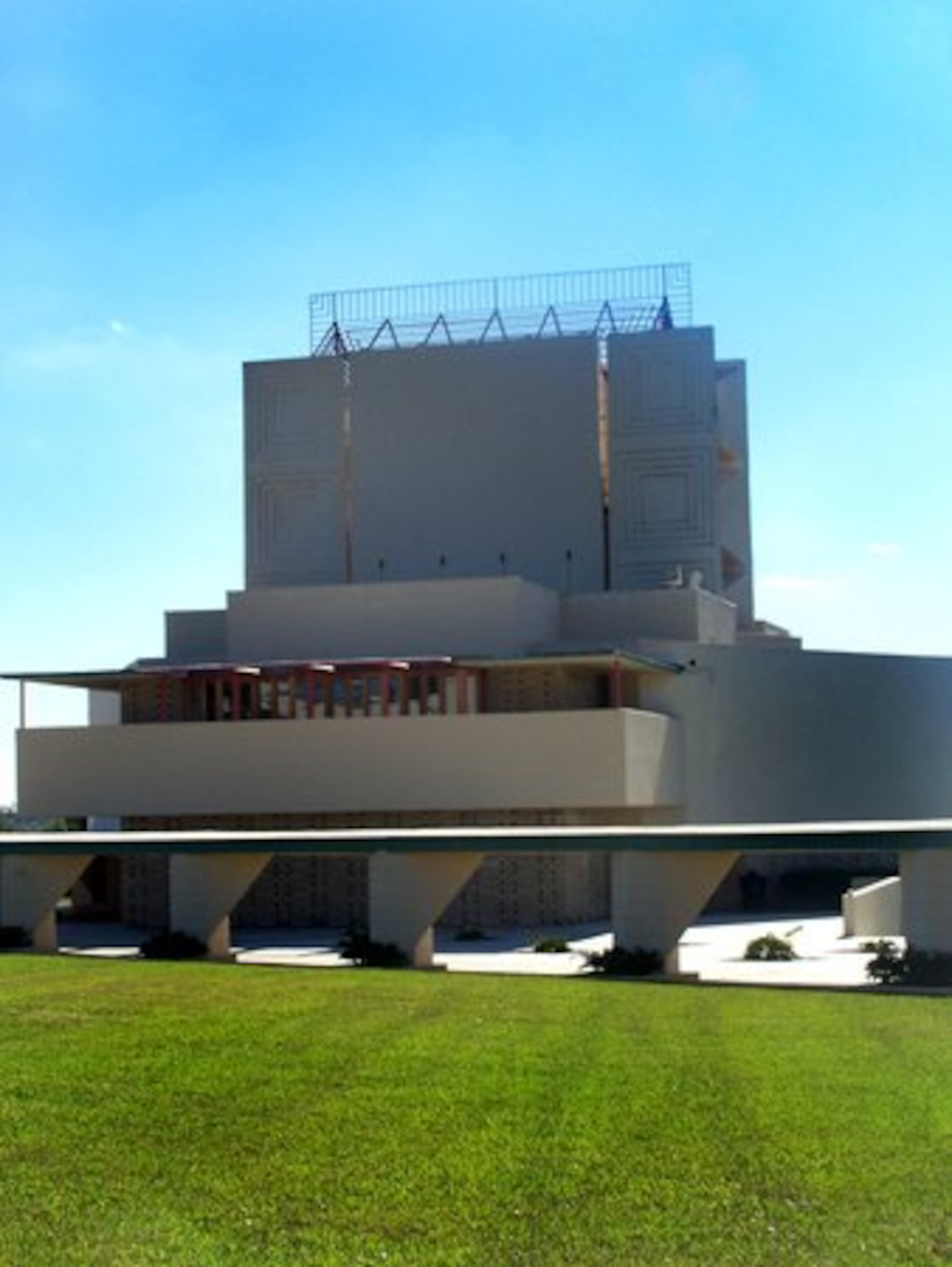 THE PFEIFFER Chapel is the largest of the Wright-designed buildings on the campus.