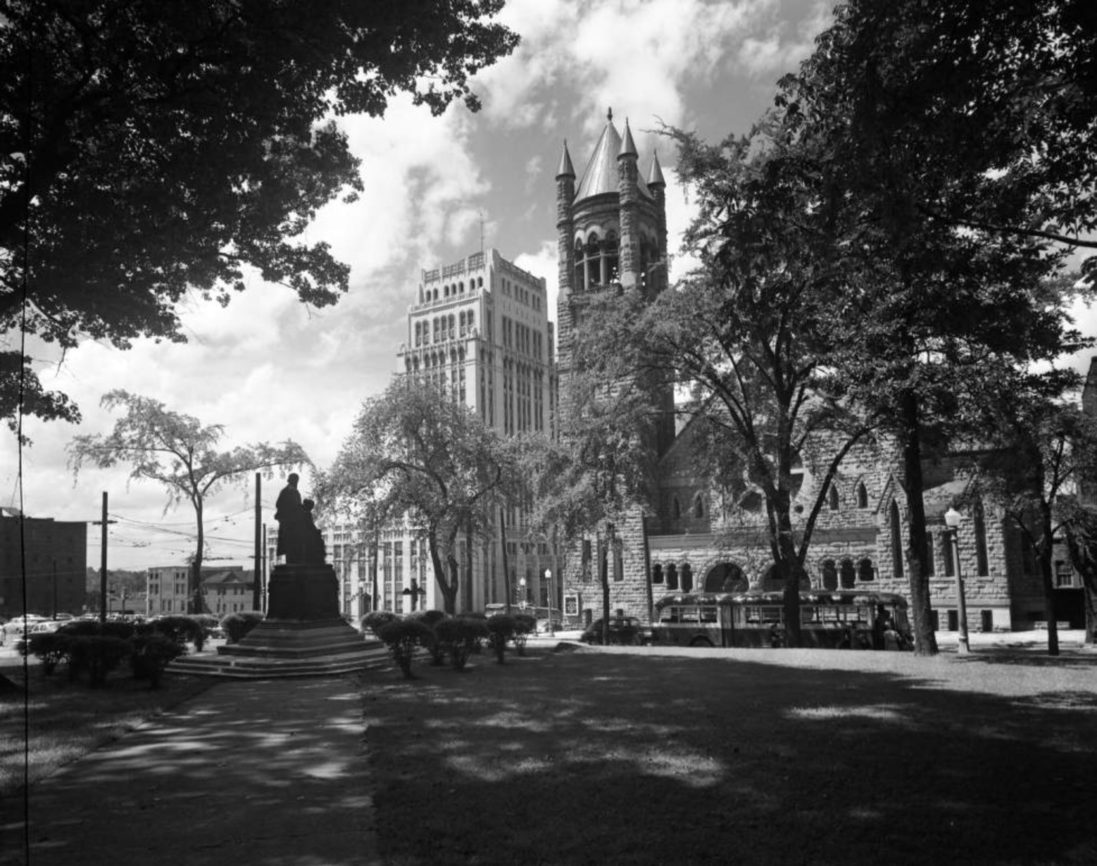 Atlanta City Hall seen from the Georgia State Captiol, August 1950