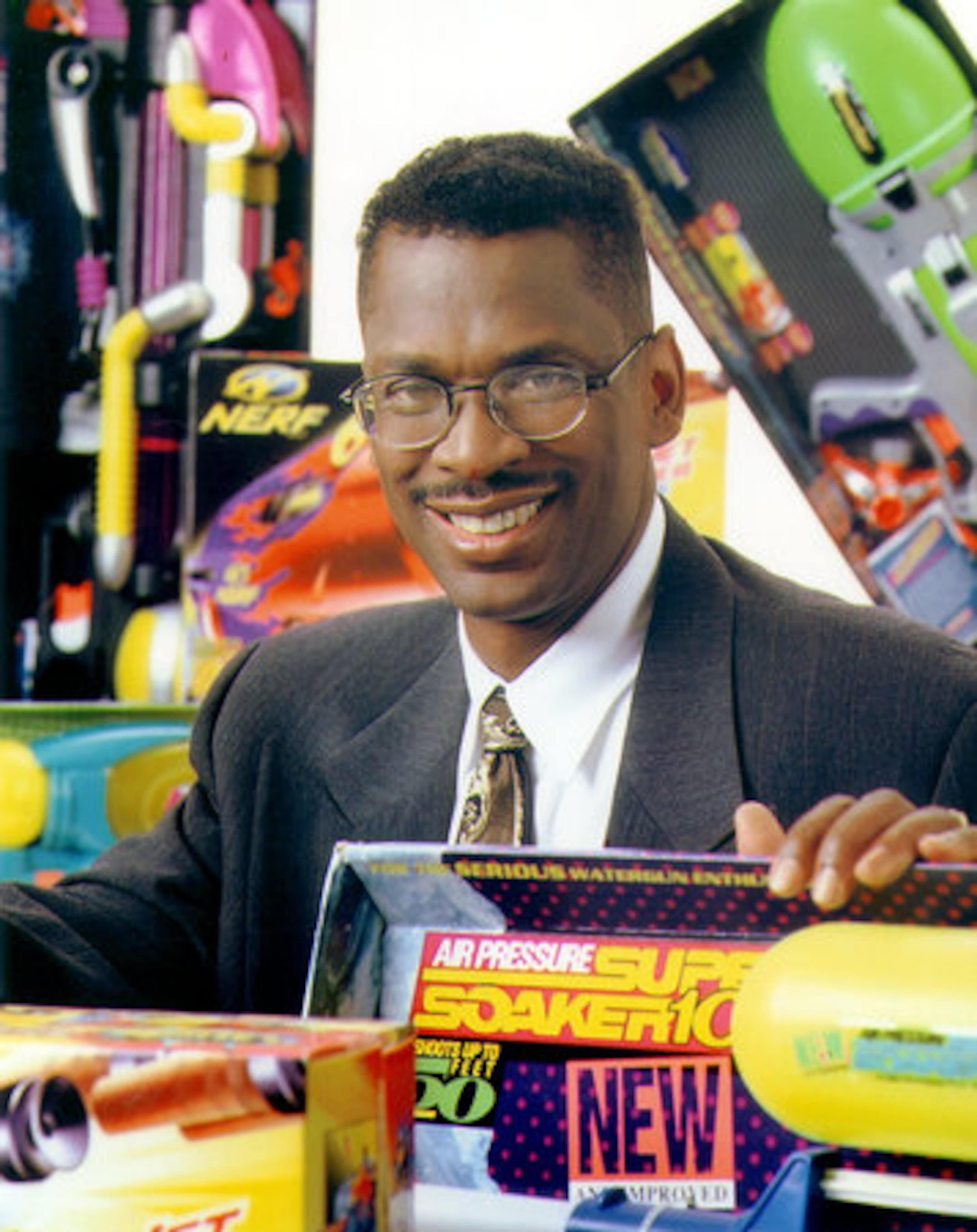 Atlanta inventor Lonnie Johnson is best known for the Super Soaker water gun he created. Here he shows the prototype of the water gun.