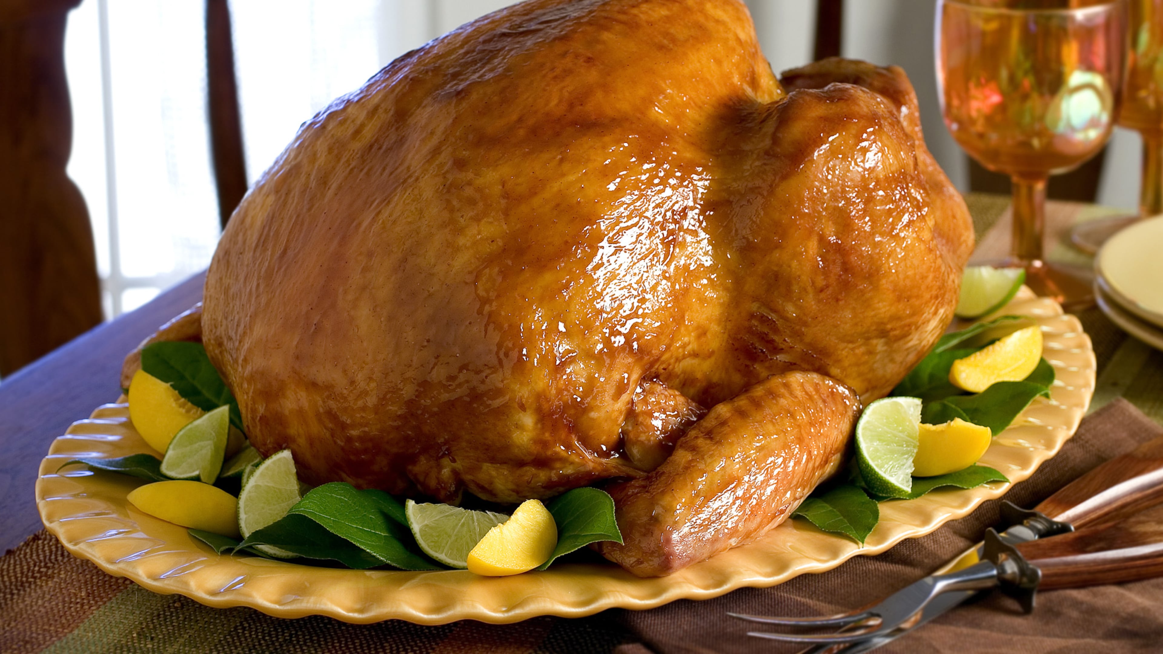 ** FOR USE WITH AP WEEKLY FEATURES** This photo provided by Butterball shows Glazed Turkey, a fine roast for the Thanksgiving table centerpiece. The glaze gives the skin a golden glow that's both great to look at and to taste, with its intriguing combination of ingredients that include sweet barbecue sauce, coffee and cumin. (AP Photo/Butterball)