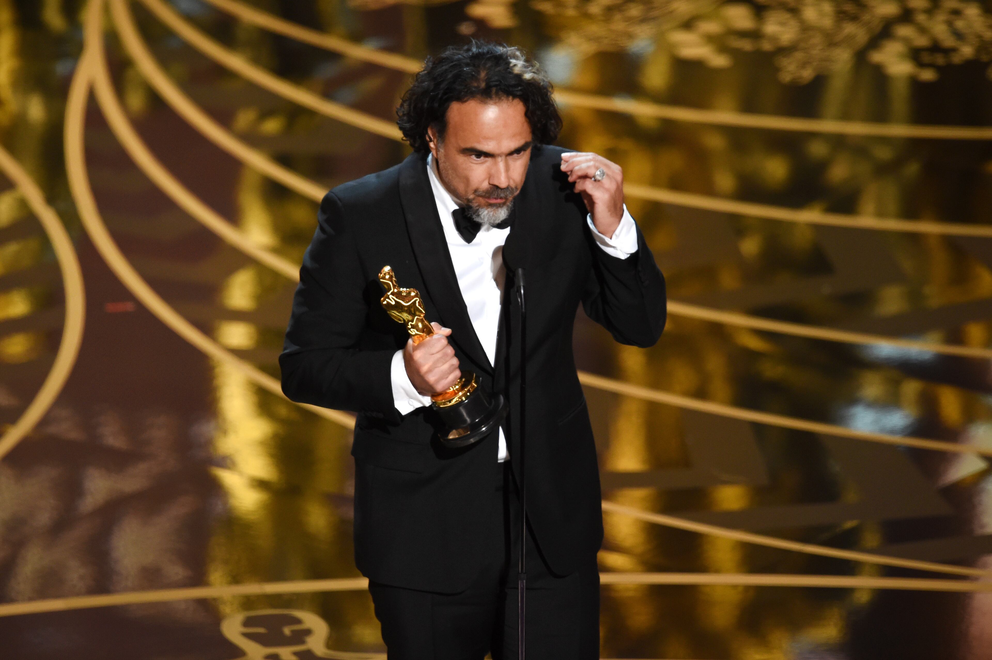 HOLLYWOOD, CA - FEBRUARY 28: Director Alejandro Gonzalez Inarritu accepts the Best Director award for 'The Revenant' onstage during the 88th Annual Academy Awards at the Dolby Theatre on February 28, 2016 in Hollywood, California. (Photo by Kevin Winter/Getty Images)