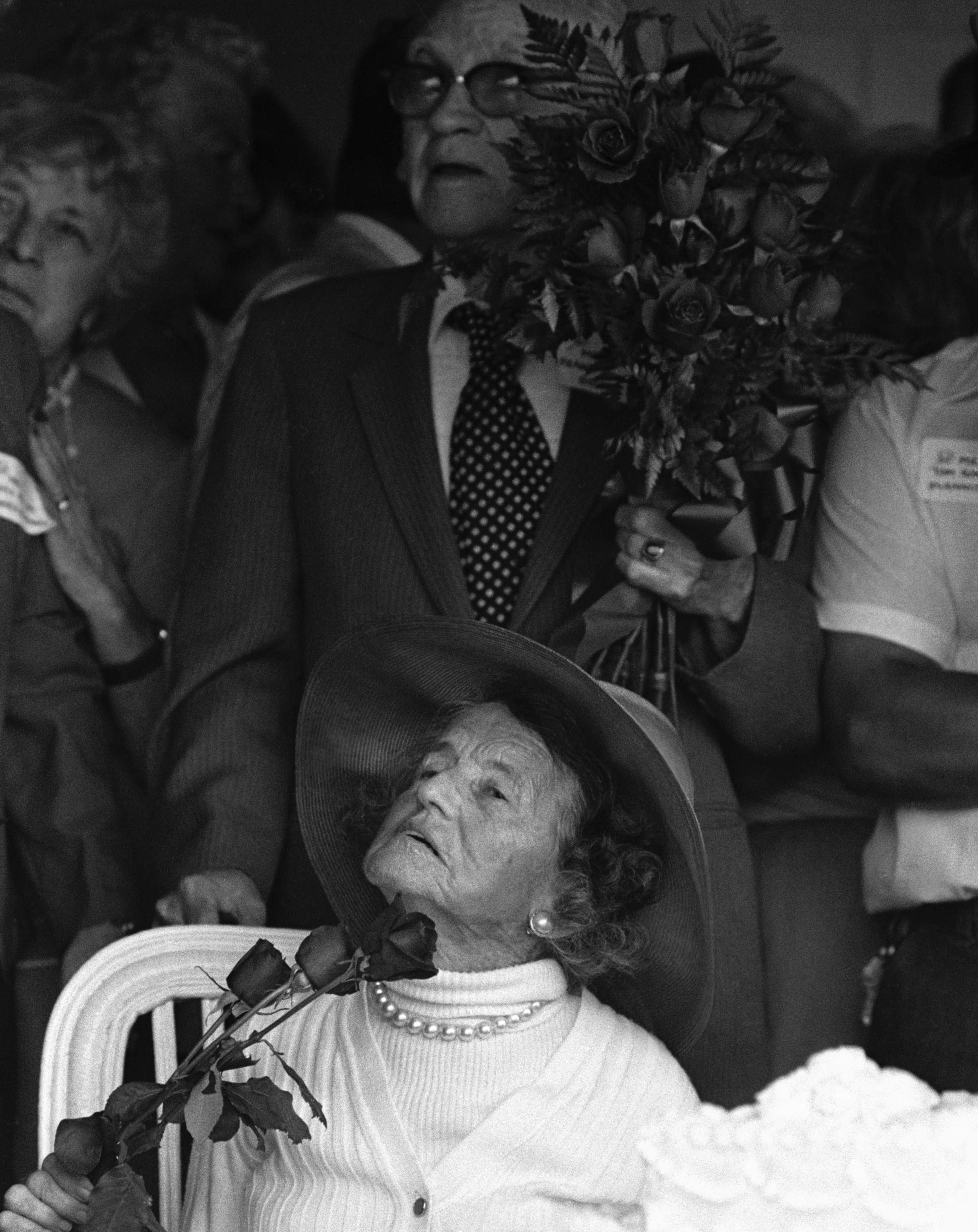 Rose Fitzgerald Kennedy at a 92nd birthday celebration in 1980 at the family compound in Hyannis Port, Massachusetts. Rose Kennedy celebrated her 104th birthday on July 22, 1994 in Hyannis Port. (AP Photo)