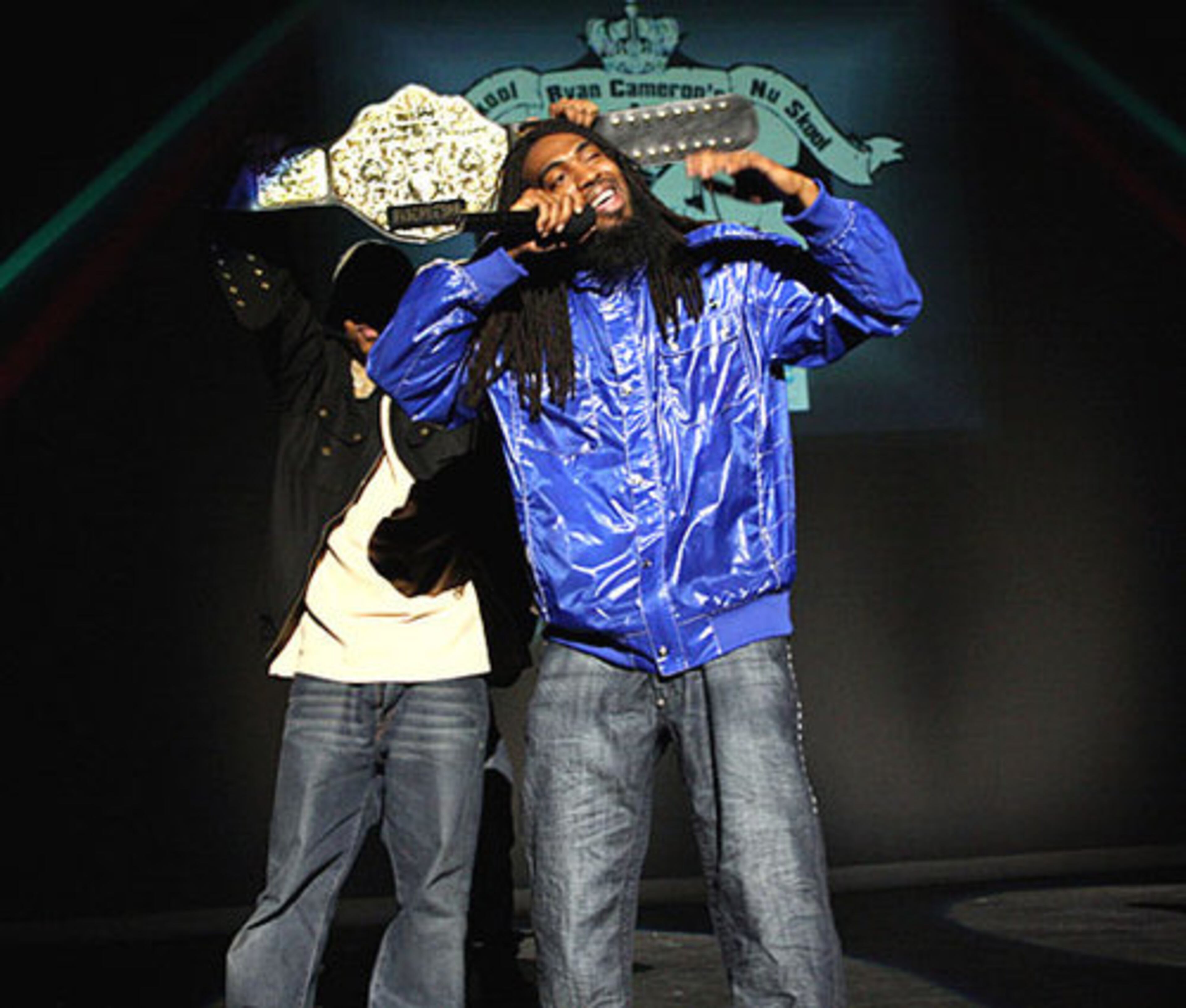 Atlanta Hip-Hop artist Pastor Troy entertains the crowd during a break in the step show.