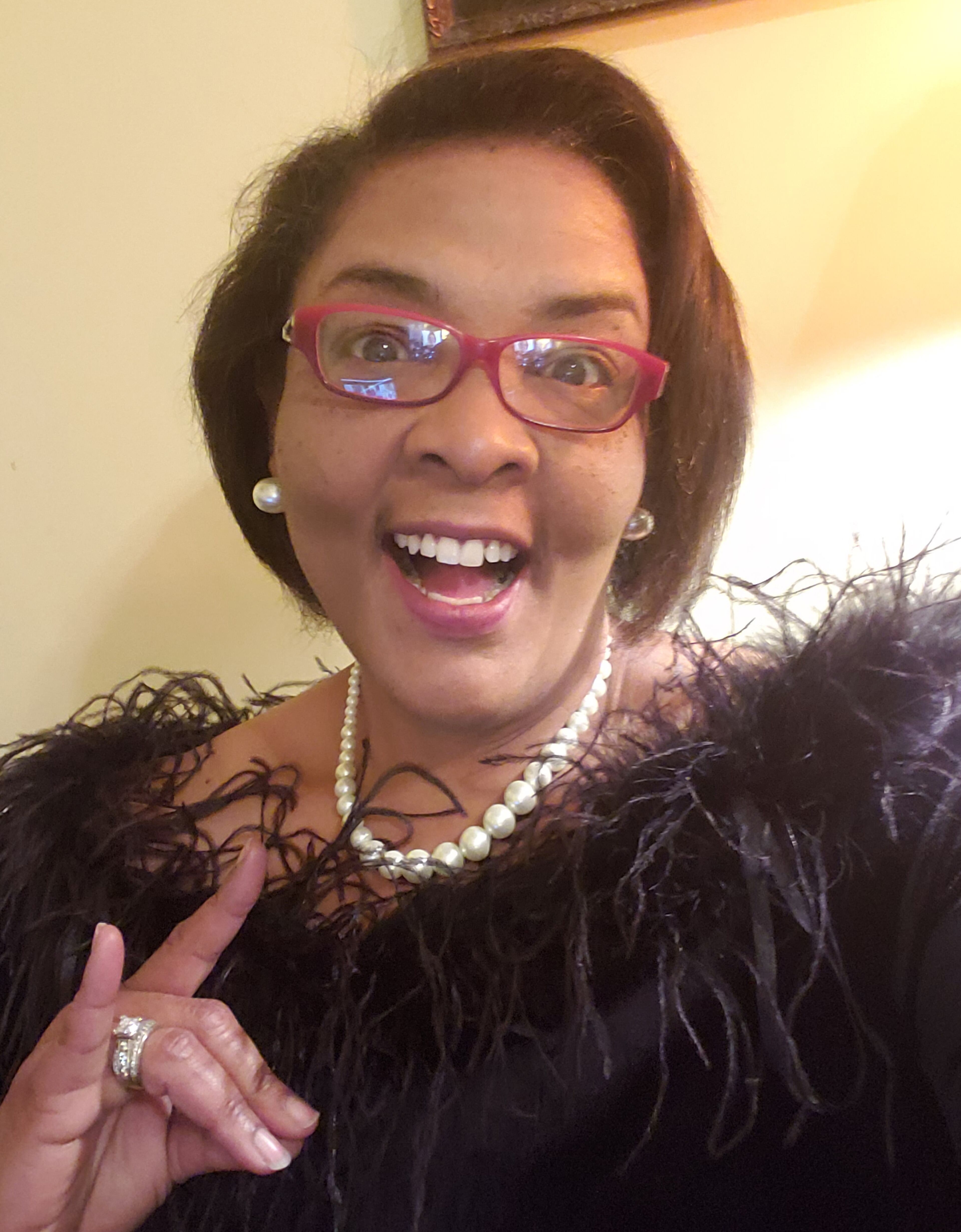 Tecia McKay of Dublin, Ga.
For McKay, the day “means an evolution for our country, for women, for a dream that can be achieved. Kamala Harris is breaking the glass ceiling for women. This is a benefit for everyone. I consistently focus on diversity, not just for women but in every aspect including race and socioeconomic status. This is step for everyone. Equality does not have to be a dream. Together, we can do so much more when we all have a voice. My pearls represent the grace of a finer woman and still having the ability to achieve for the opportunity to help others. I am truly excited at the possibilities for all of us.”