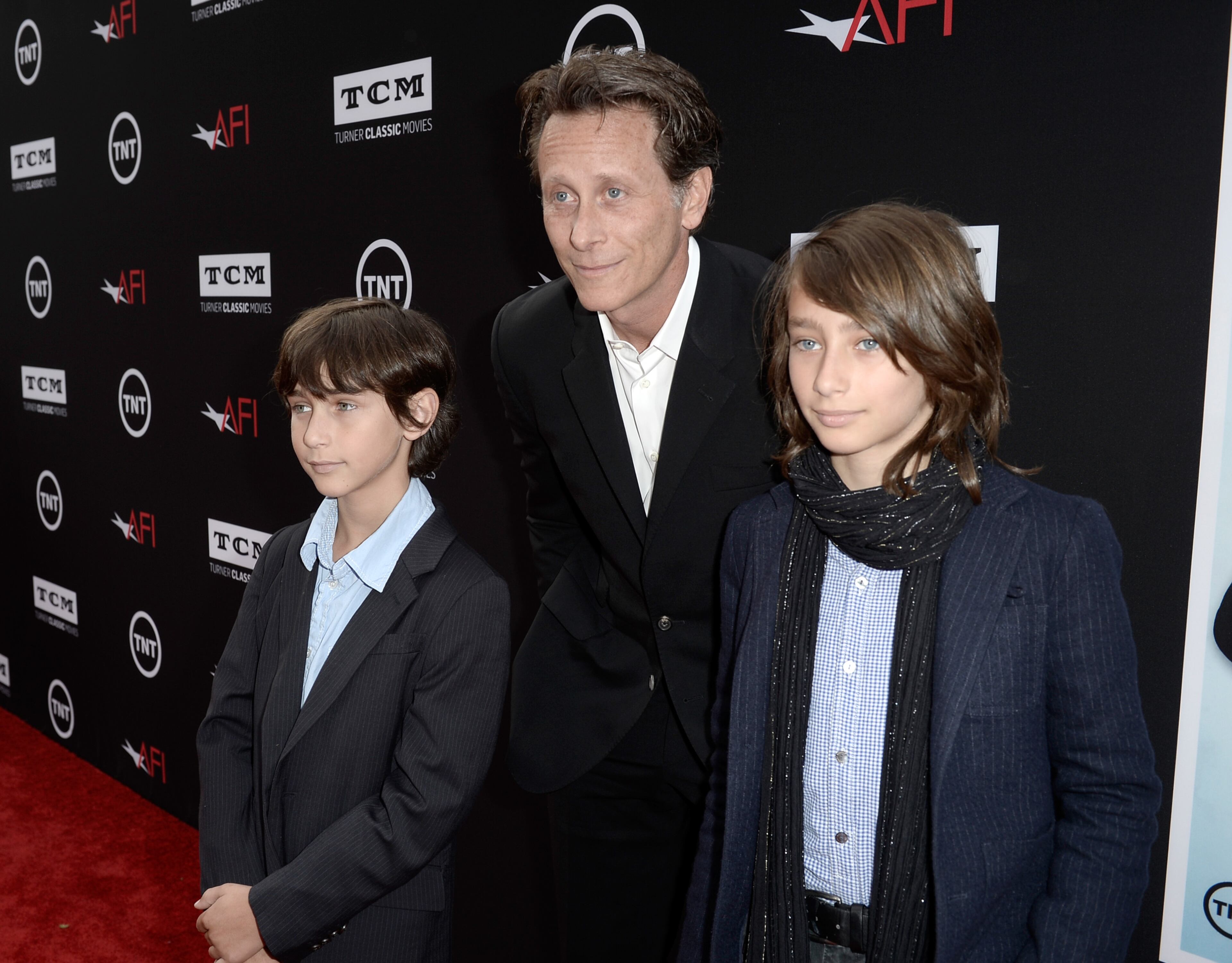 Actor Steven Weber with sons, Alfie Weber and Jack Weber attend the 41st AFI Life Achievement Award Honoring Mel Brooks at Dolby Theatre on June 6, 2013 in Hollywood, California.
