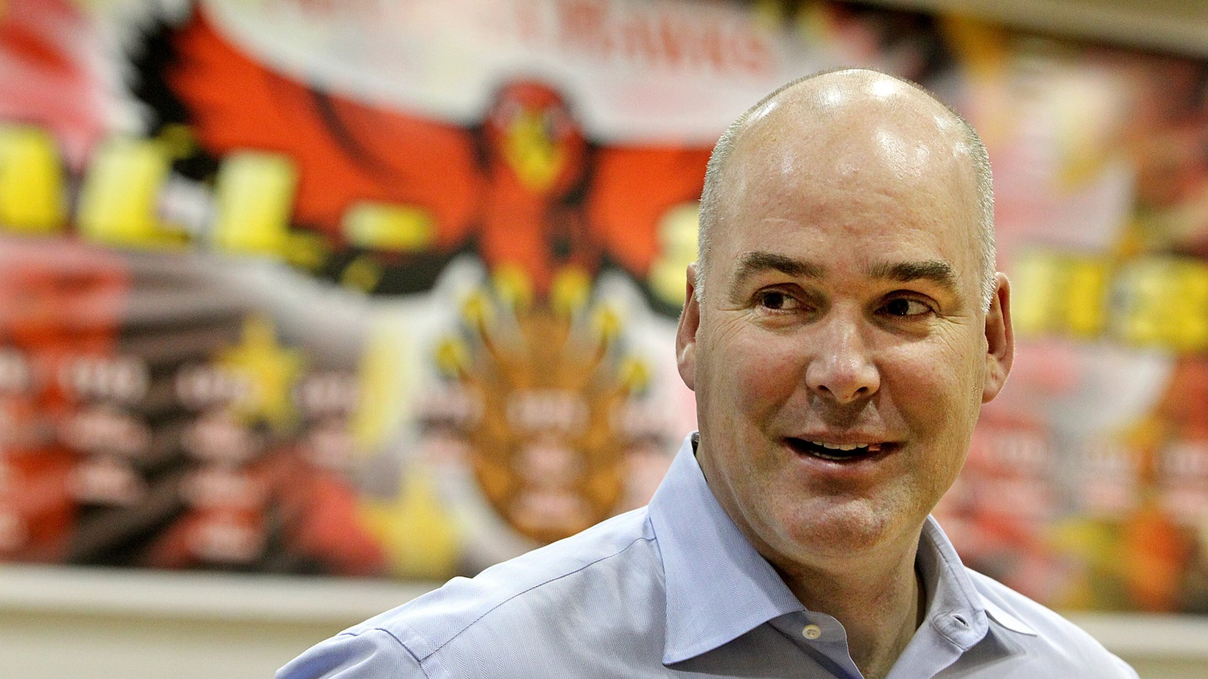 Danny Ferry, then the Hawks’ general manager, takes in the team’s media day at Philips Arena on Monday, Oct. 1, 2012. (Curtis Compton/ccompton@ajc.com)