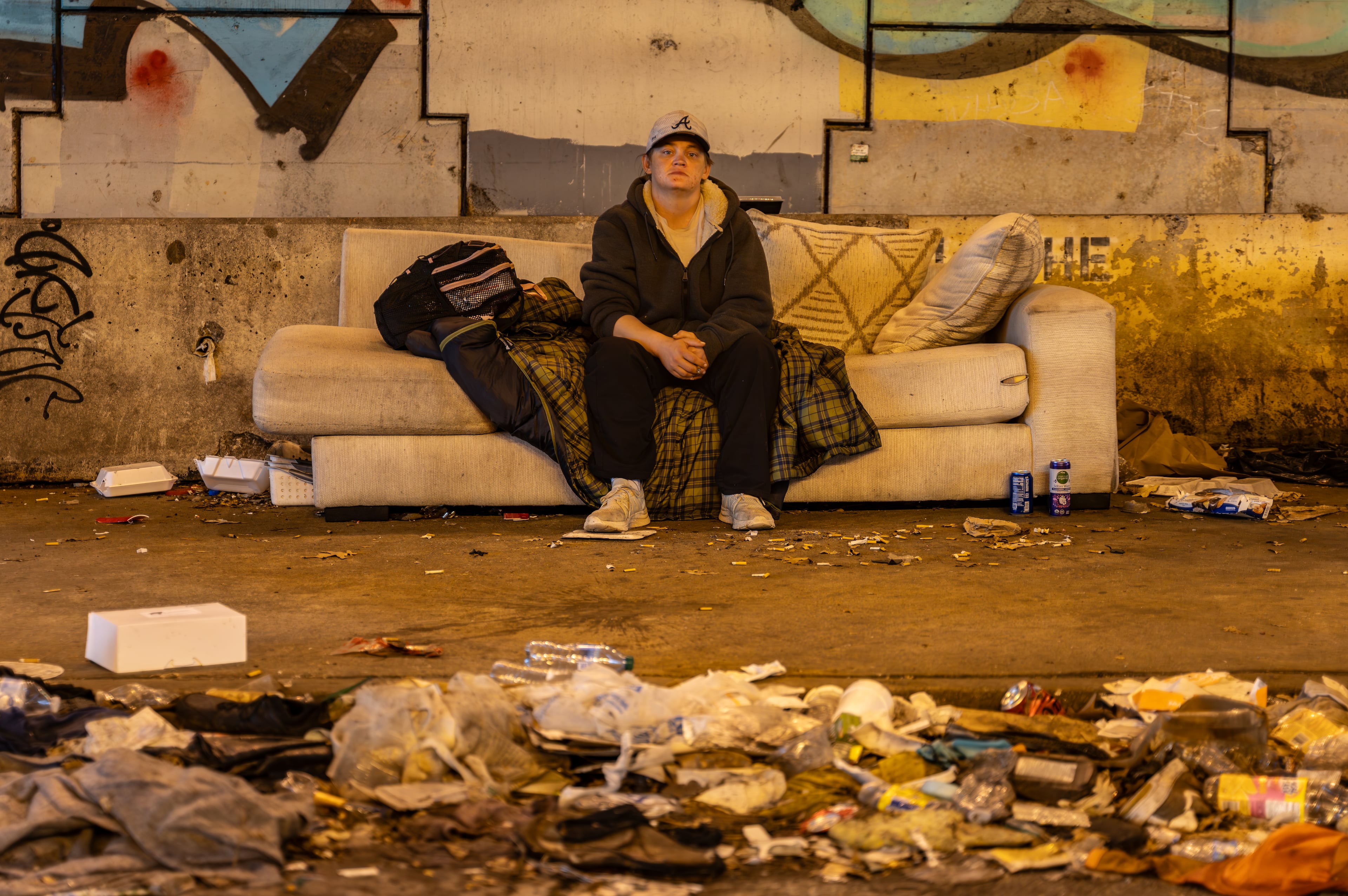 Homeless encampent on Leonard Tate Street SE