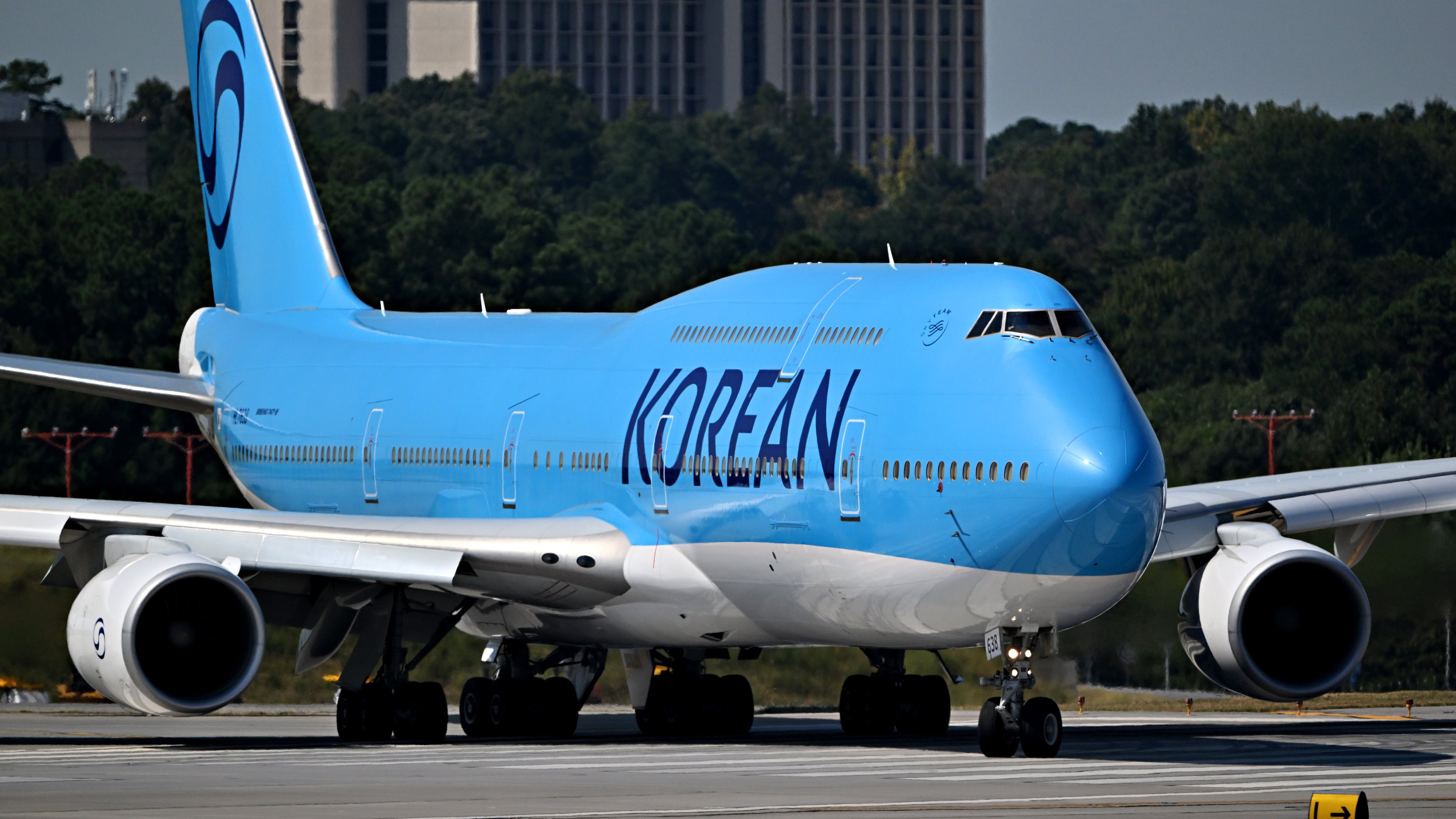 A Korean Air charter plane carrying Korean workers detained in an immigration raid last week leaves the Hartsfield-Jackson Atlanta International Airport on Thursday, Sept. 11, 2025. (Hyosub Shin/AJC)