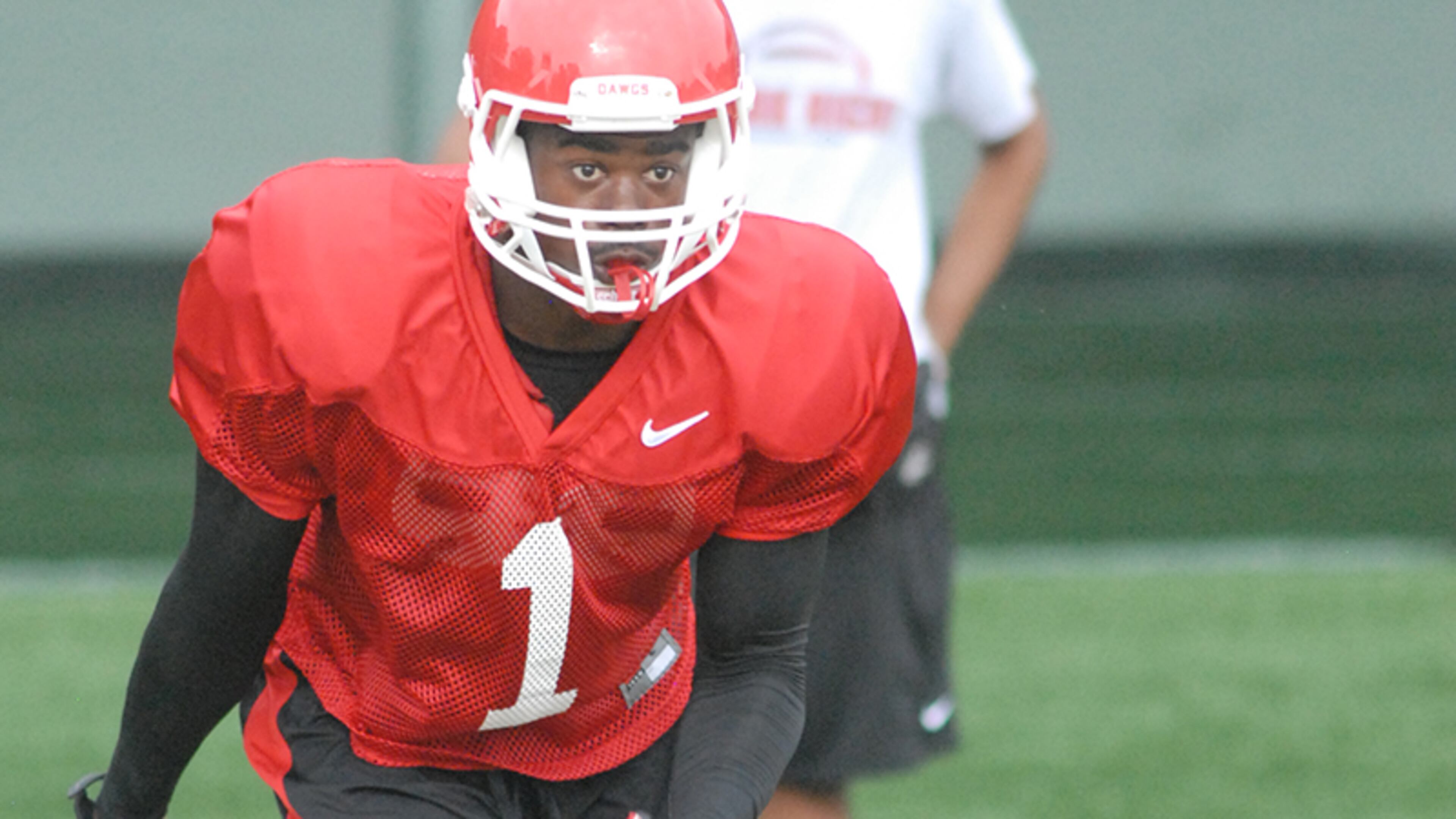 Freshman flanker Tramel Terry (1) tore an ACL in a non-contact situation while returning the opening kickoff in a 2012 postseason all-star game.