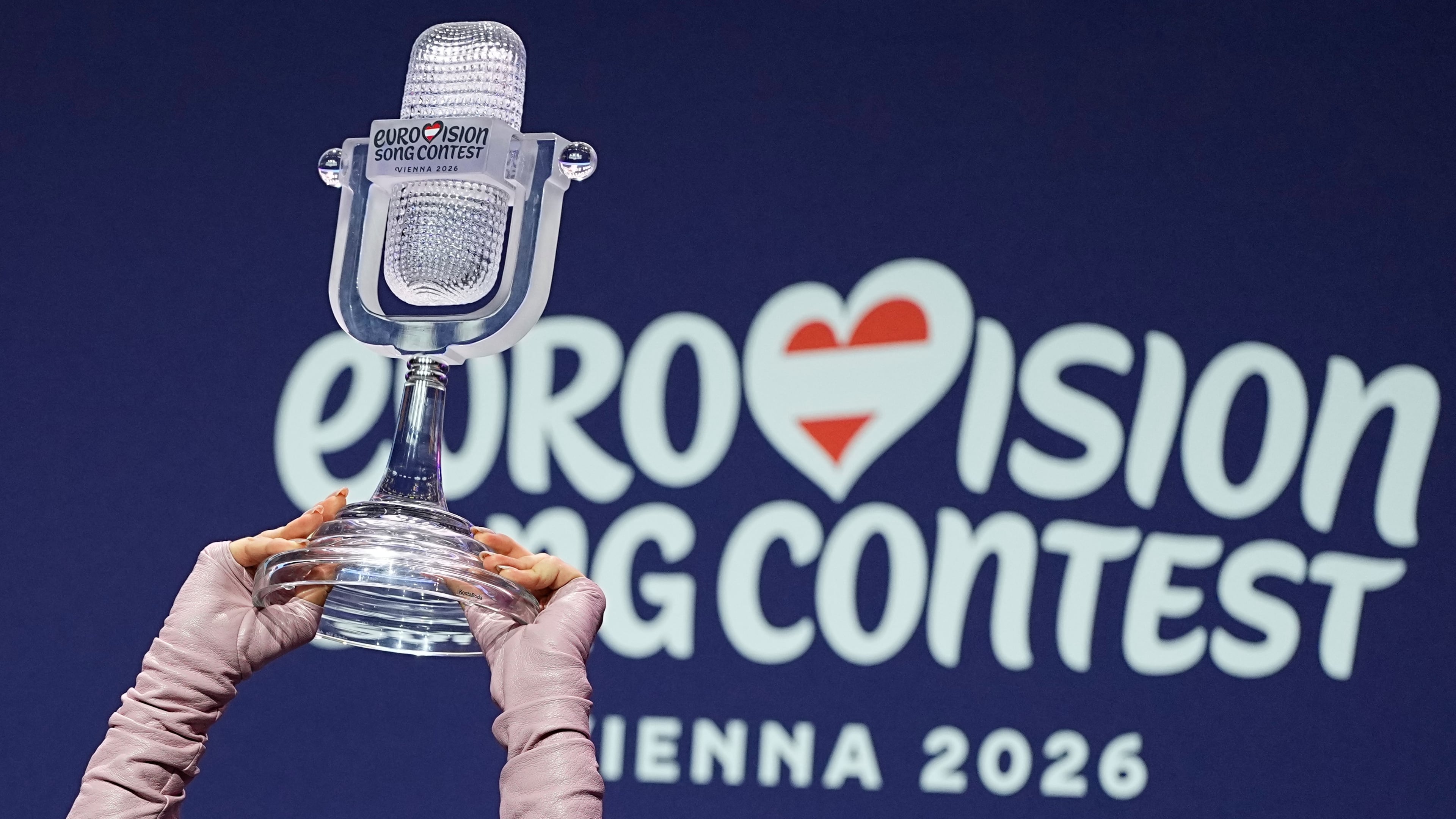 FILE - Dara from Bulgaria attends a press conference with the trophy after winning the Grand Final of the 70th Eurovision Song Contest in Vienna, Austria, on May 17, 2026. (AP Photo/Martin Meissner, File)