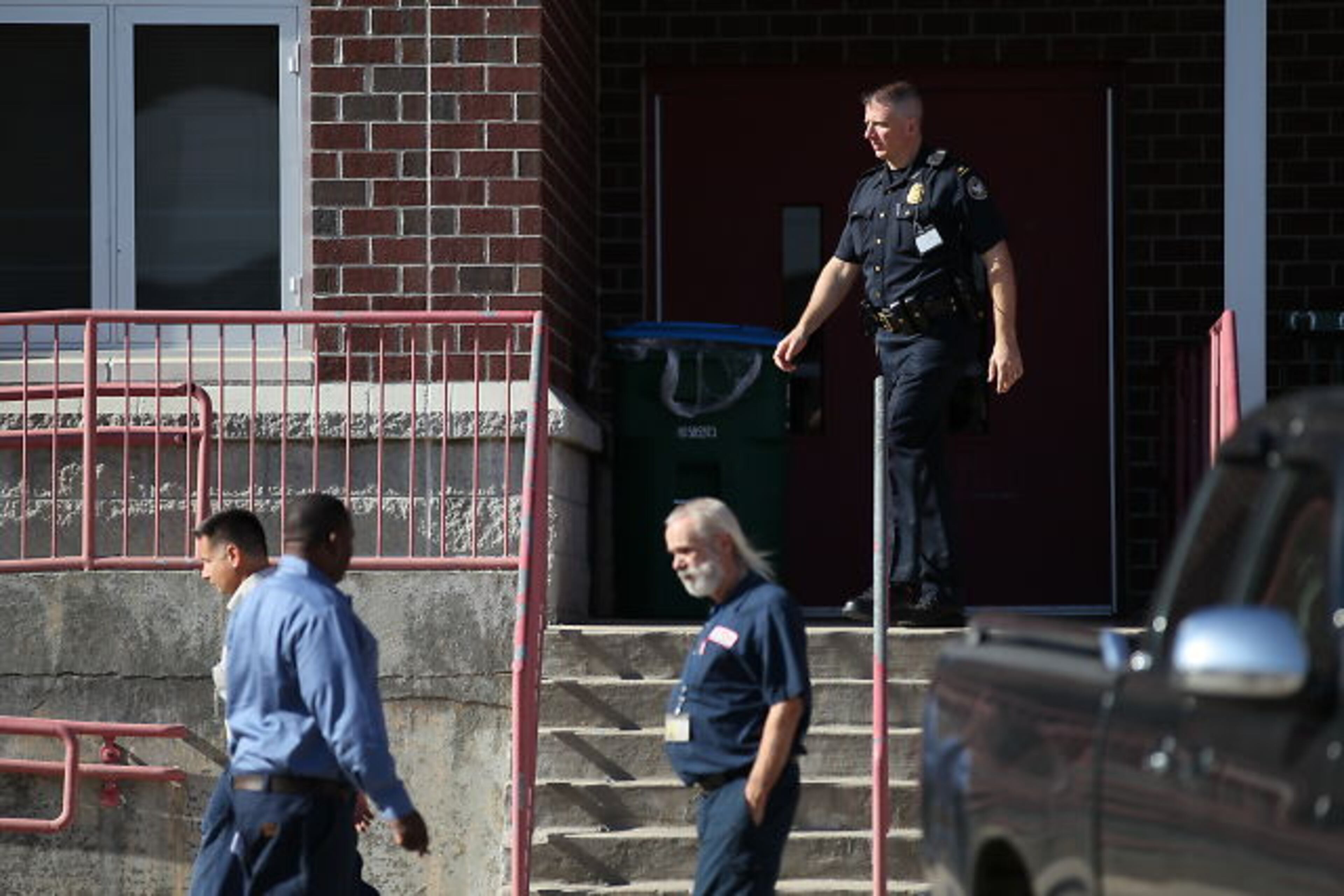 The scene Monday at Finch Elementary School which was evacuated after suspected carbon monoxide sent some teachers and students to area hospitals. Others were evaluated on the scene. Read more about this story