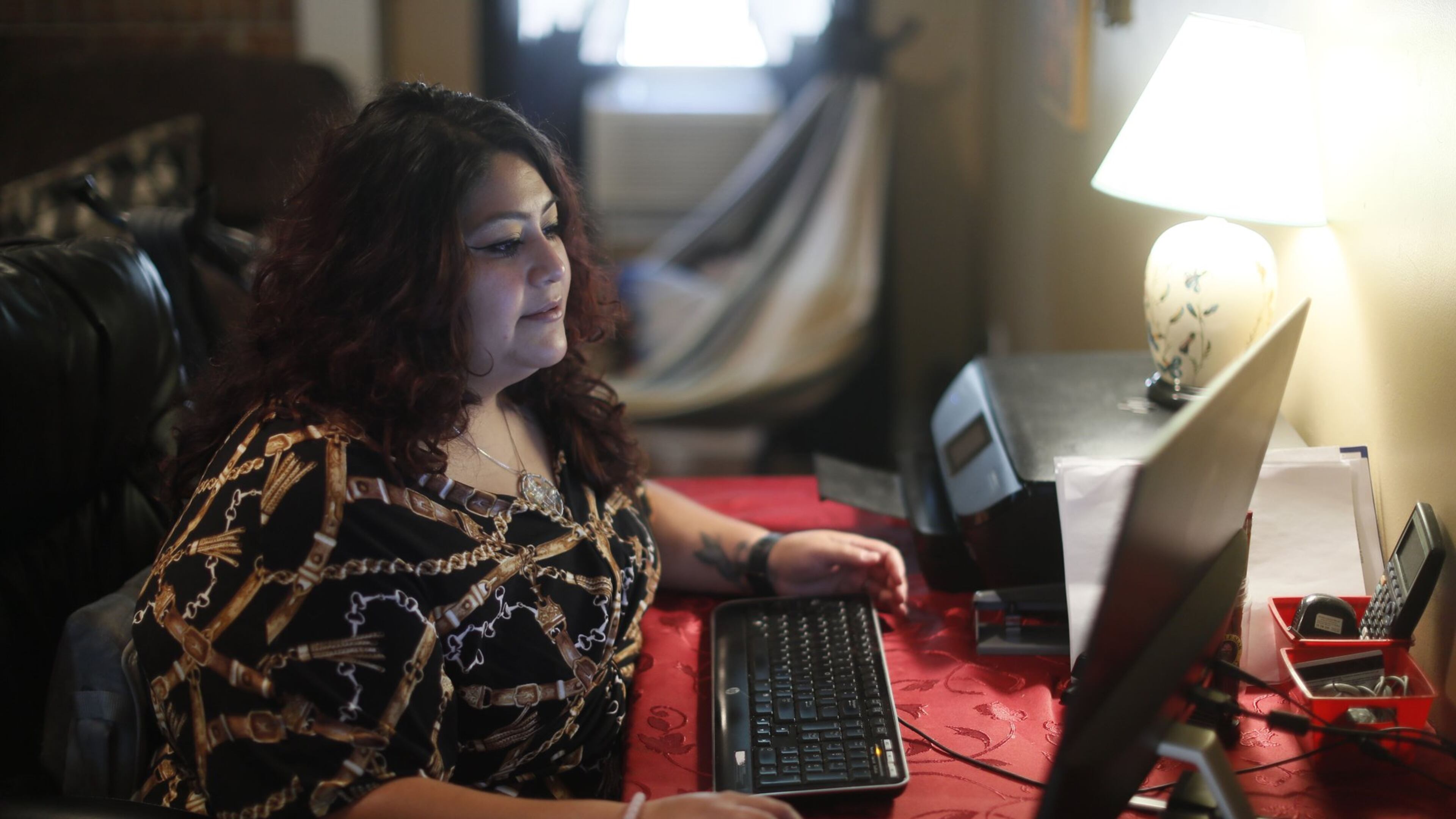 Jessica Salgado takes online classes at the University of West Georgia. She is a former Argosy University student who is frustrated by the lack of regulations concerning the closure of the school. Like many students, she never received her stipend to help cover tuition. U.S. Rep. Lucy McBath introduced legislation this month that aims to help students after their school has been shut down. BOB ANDRES / ROBERT.ANDRES@AJC.COM