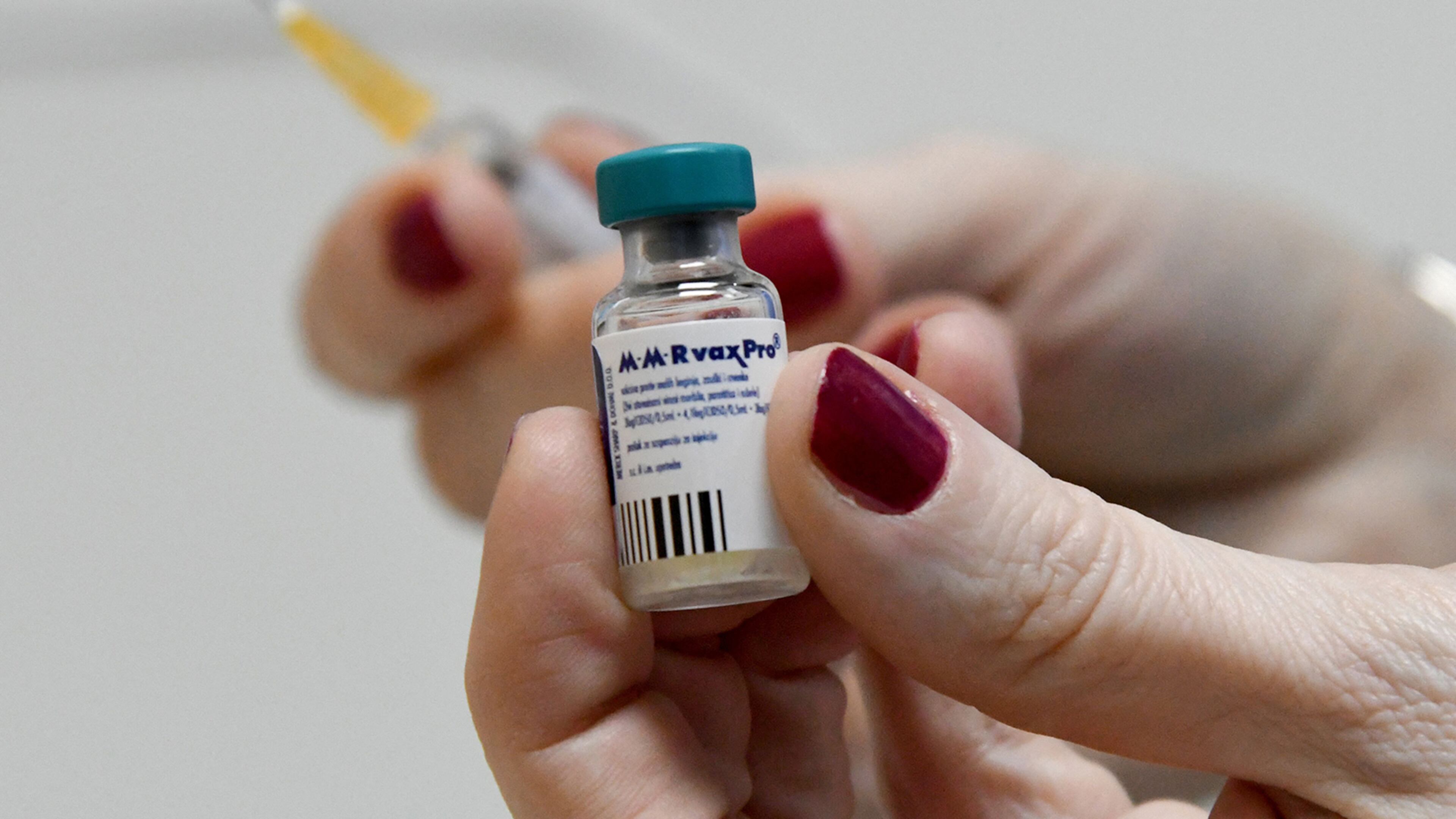 A health worker prepares a measles vaccine in a hospital of Montenegro's capital Podgorica on Feb. 16, 2020. (Savo Prelevic/AFP via Getty Images/TNS)