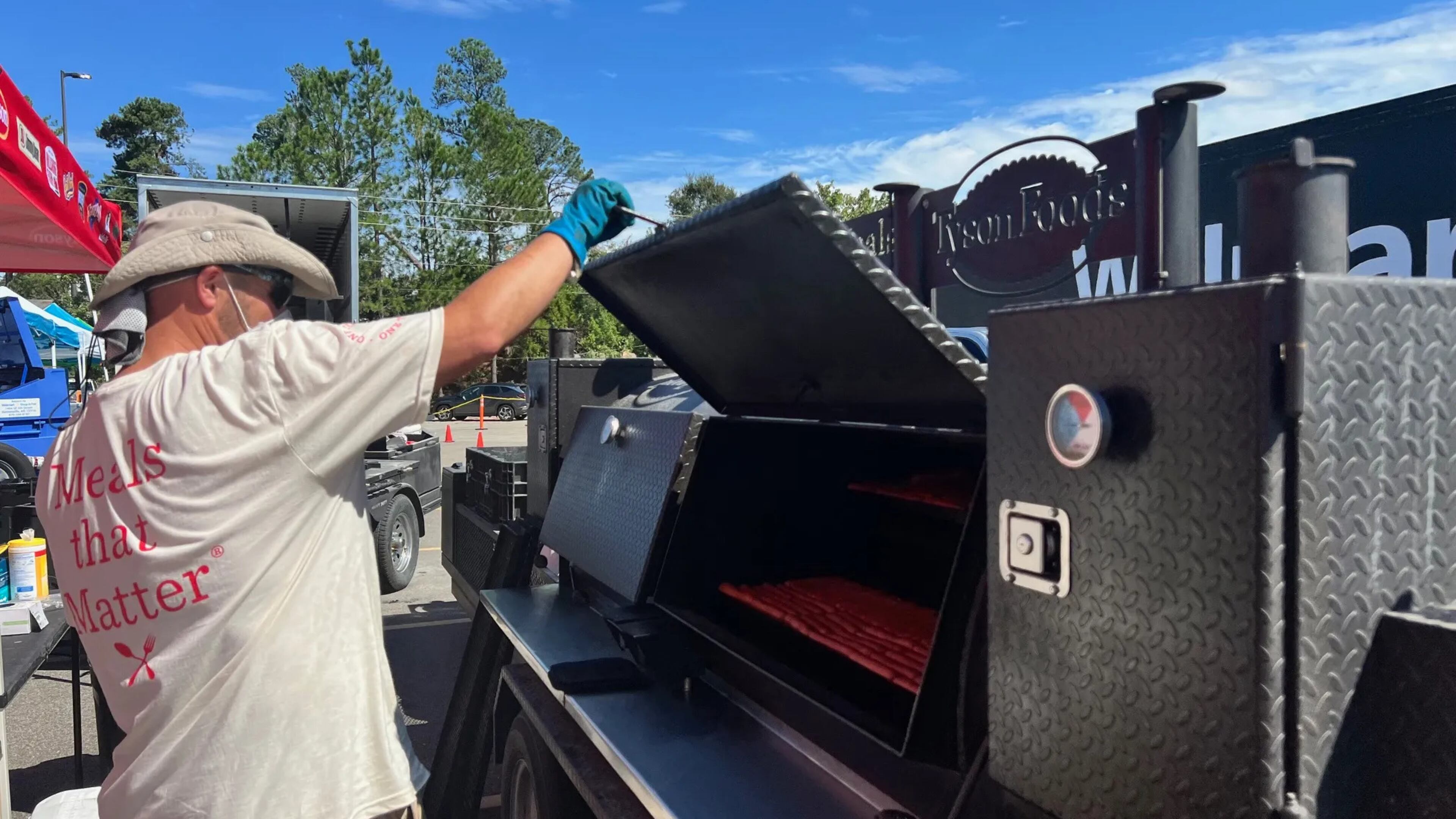 Tyson Foods partners with Walmart to prepare meals for people in disaster situations. (Photo Courtesy of Charmain Z. Brackett/Augusta Good News)