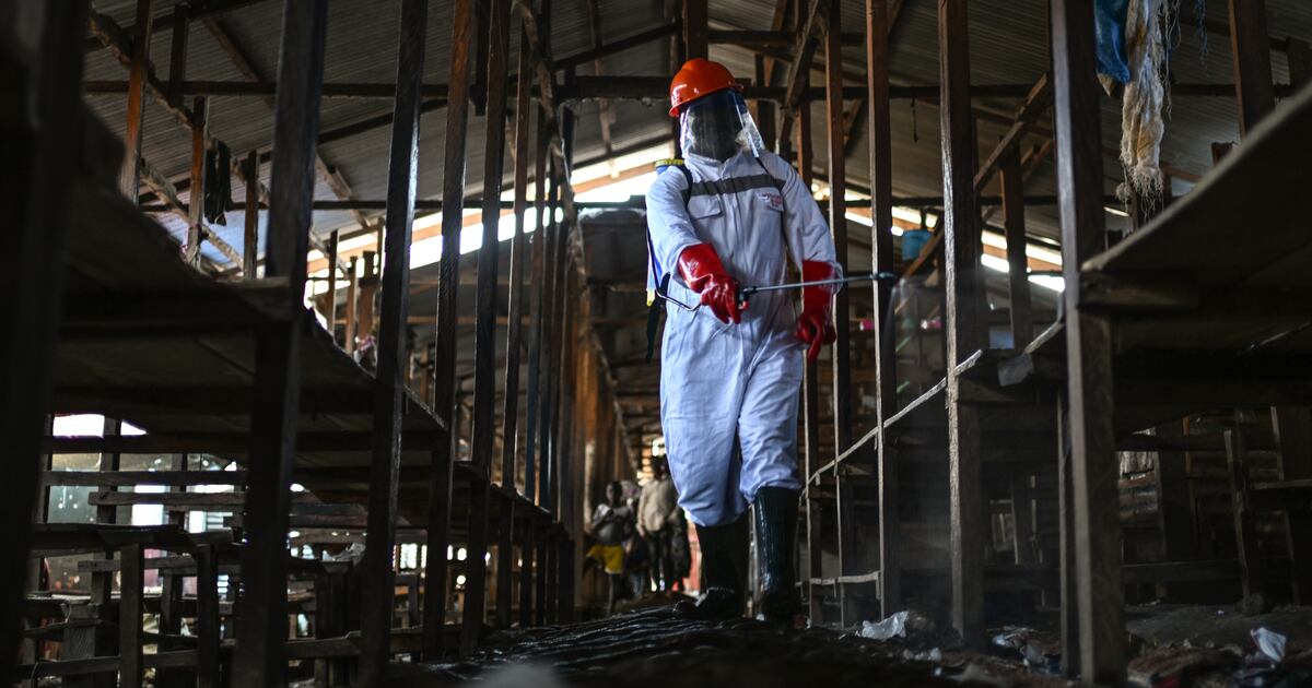 An Ebola treatment tent is set ablaze again in eastern Congo with 18 suspected cases escaping