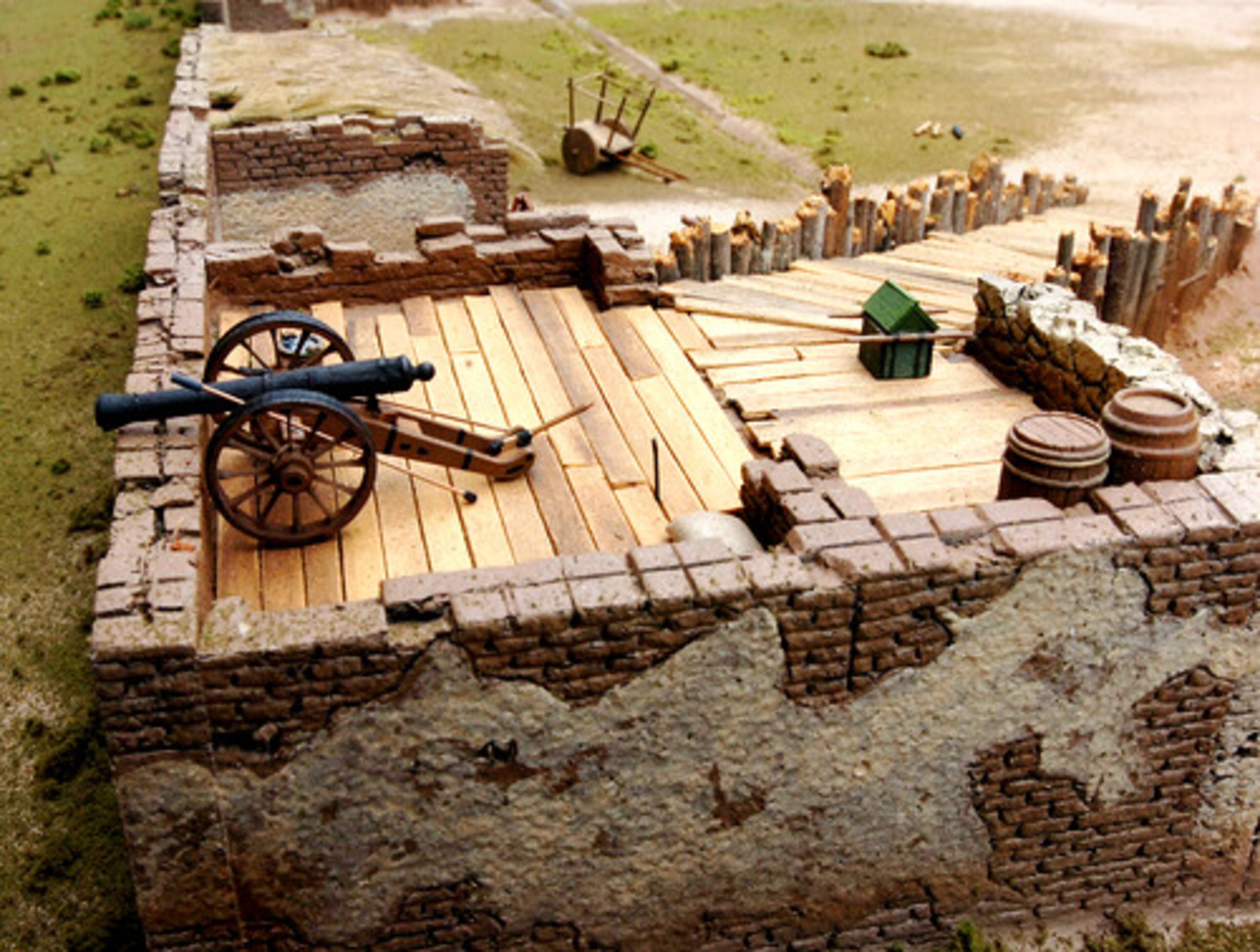 He discovered the location of the kitchen, the barracks and what materials were used to build them. He found construction methods that were used in the ramps to the gun platforms.