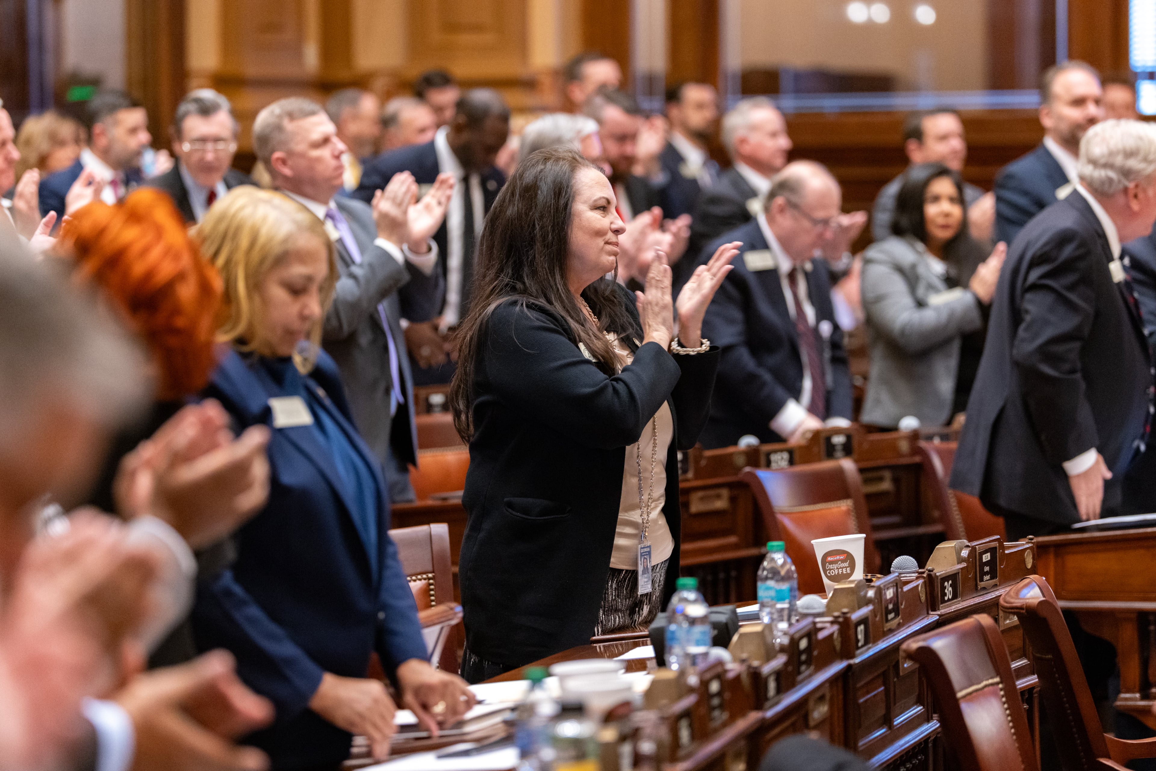 State lawmakers gathered in the House of Representatives at the Capitol in Atlanta on Monday. (Arvin Temkar/AJC)