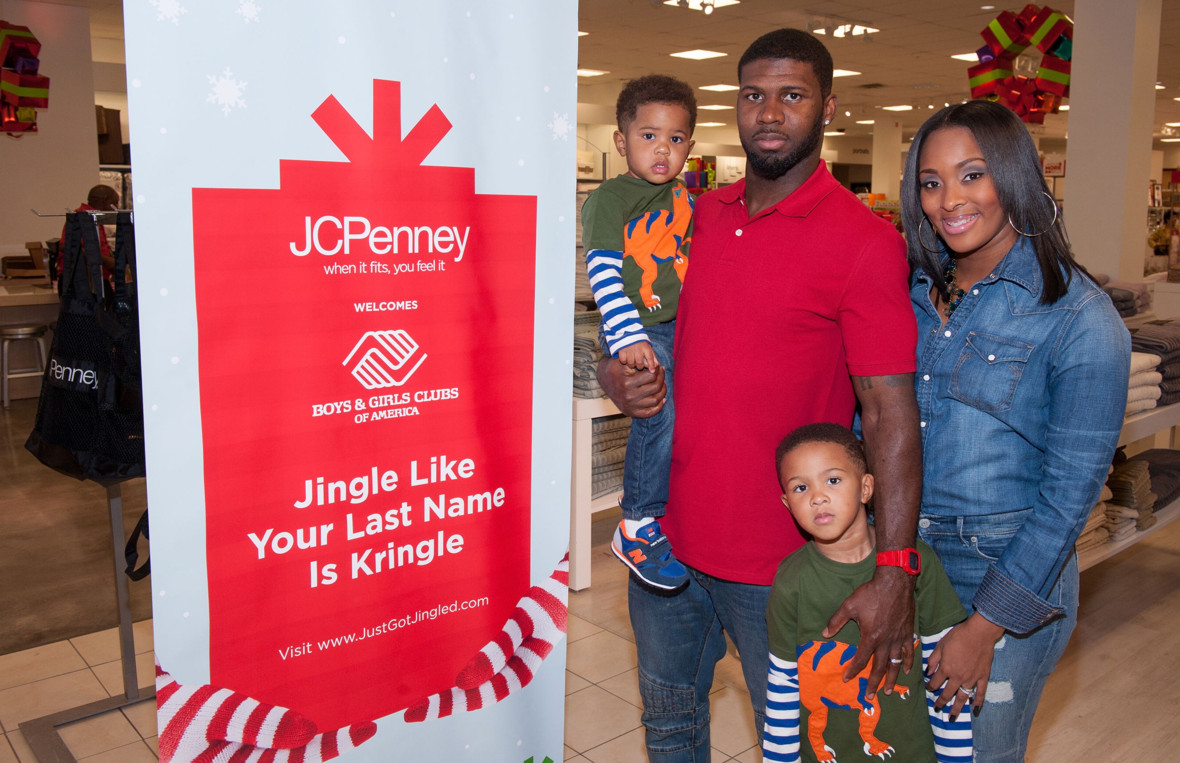 Atlanta Falcon Devin Hester and his family surprise the Boys & Girls Club of Metro Atlanta with a holiday shopping spree for #GivingTuesday at JCPenney in Fayetteville, Georgia. (Photo by Marcus Ingram/Getty Images for JCPenney)