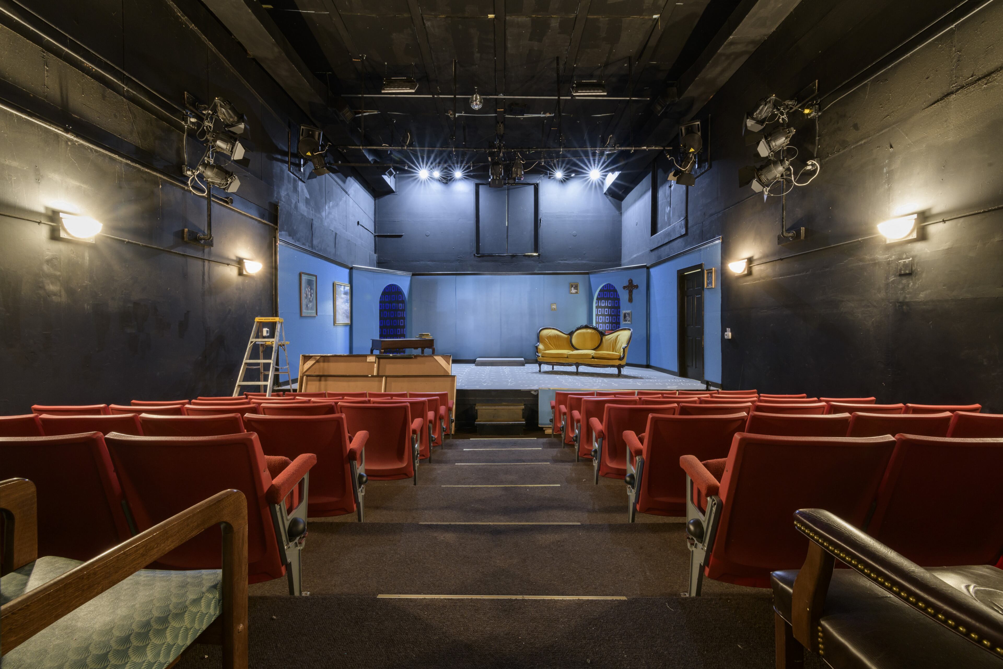In March Legion Theatre in Cartersville, home of the Pumphouse Players, was preparing for a production of "Ada and the Engine," by Atlanta playwright Lauren Gunderson, when COVID-19 arrived. The set is still on the stage. Photo: Michael Boatright