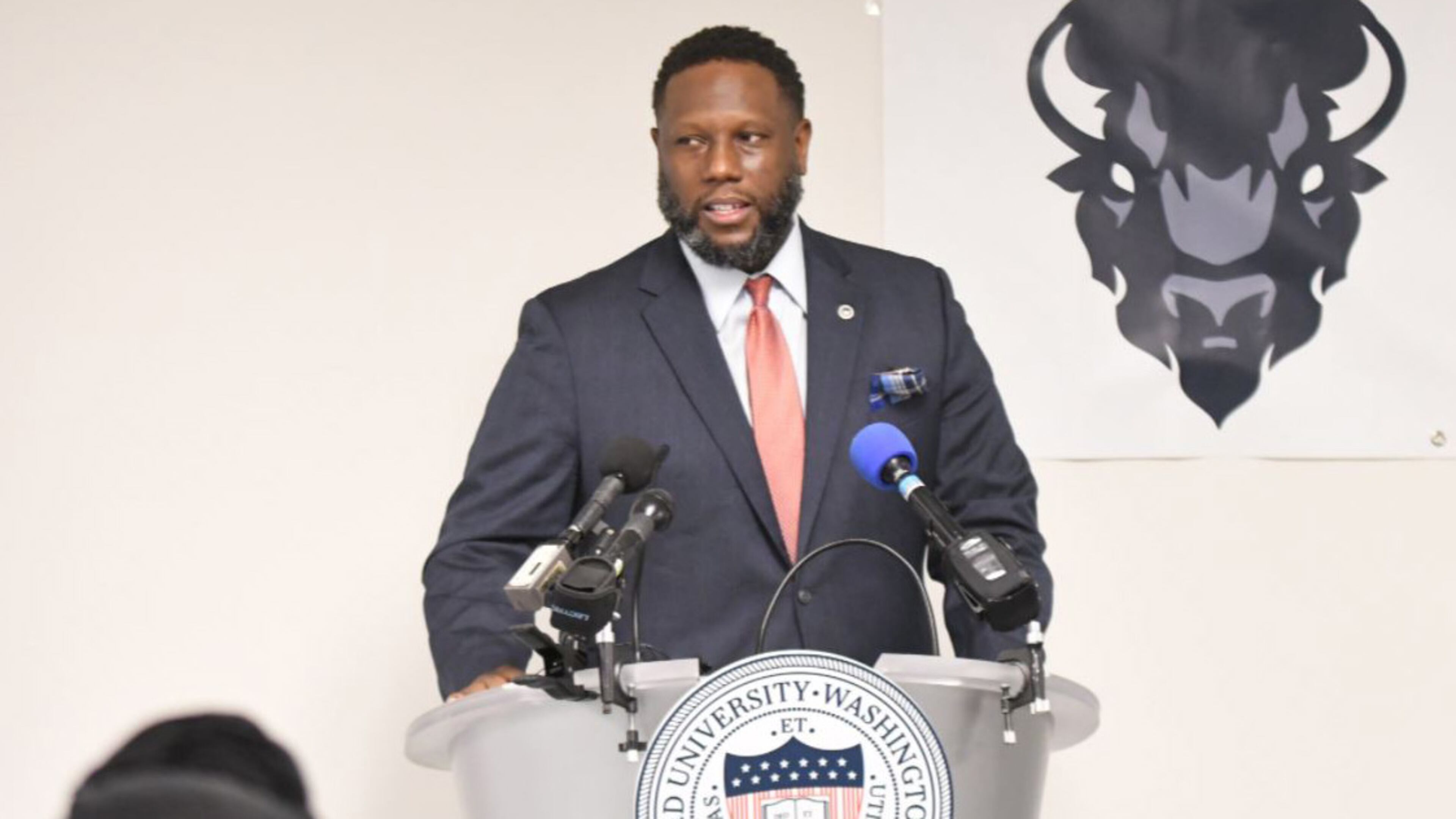 Howard University coach Larry Scott was an assistant at the University of Florida when recent Falcons draft pick Kyle Pitts played in Gainesville.