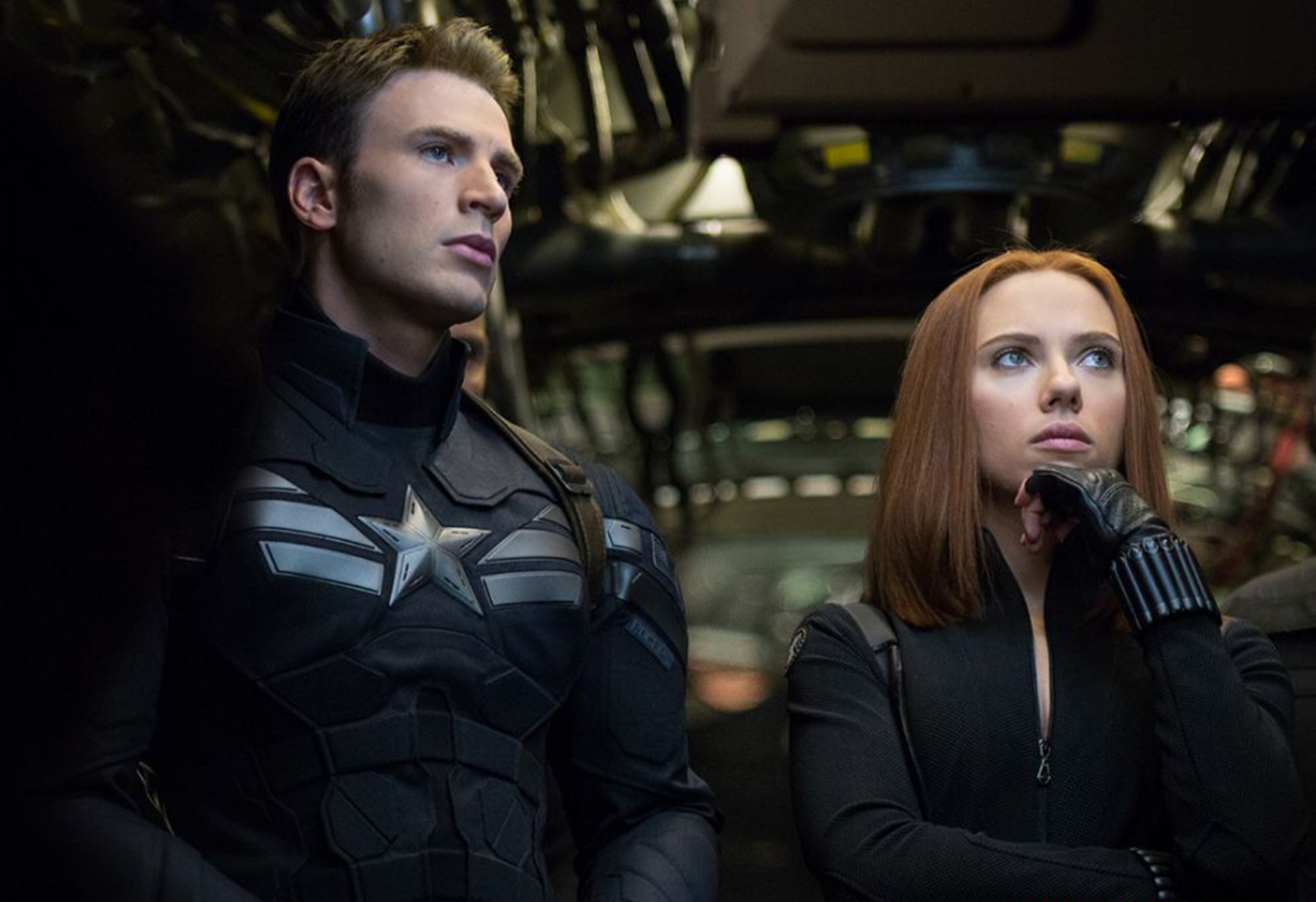 33. "Captain America: The Winter Soldier," 89 percent, 241 reviews. Chris Evans and Scarlett Johansson star as Captain America and Black Widow in Marvel's Captain America: The Winter Solder. www.marvel.com