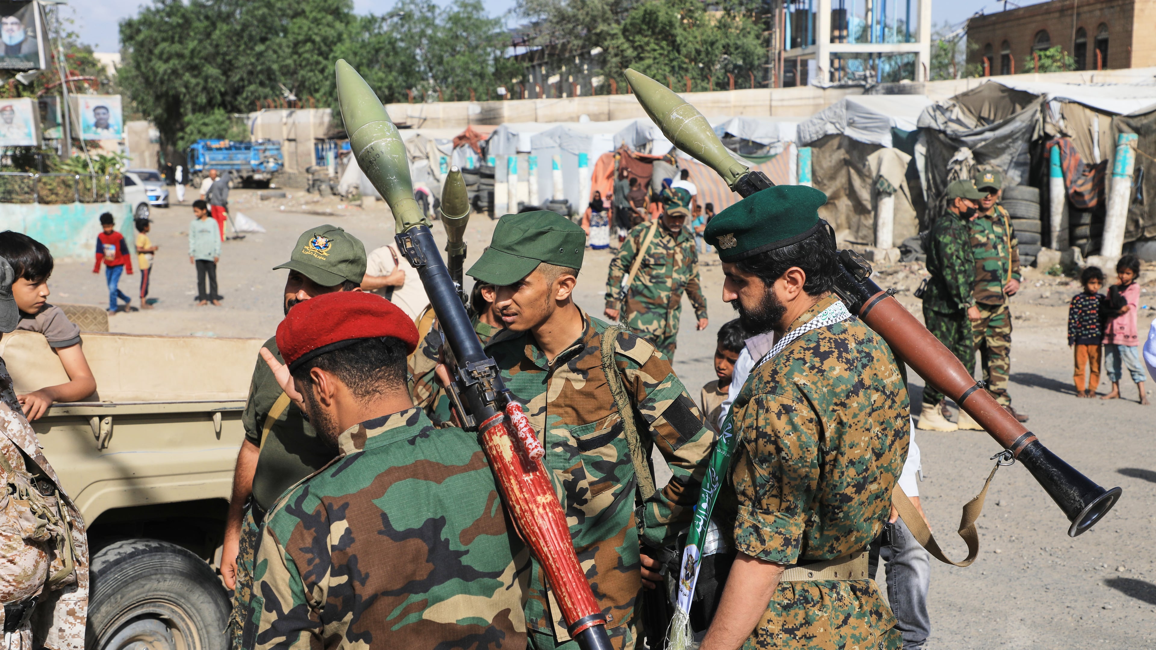 Yemen's Houthi rebels gather during a mobilization campaign in Sanaa, Yemen, Thursday, Sept. 10, 2026. (AP Photo)