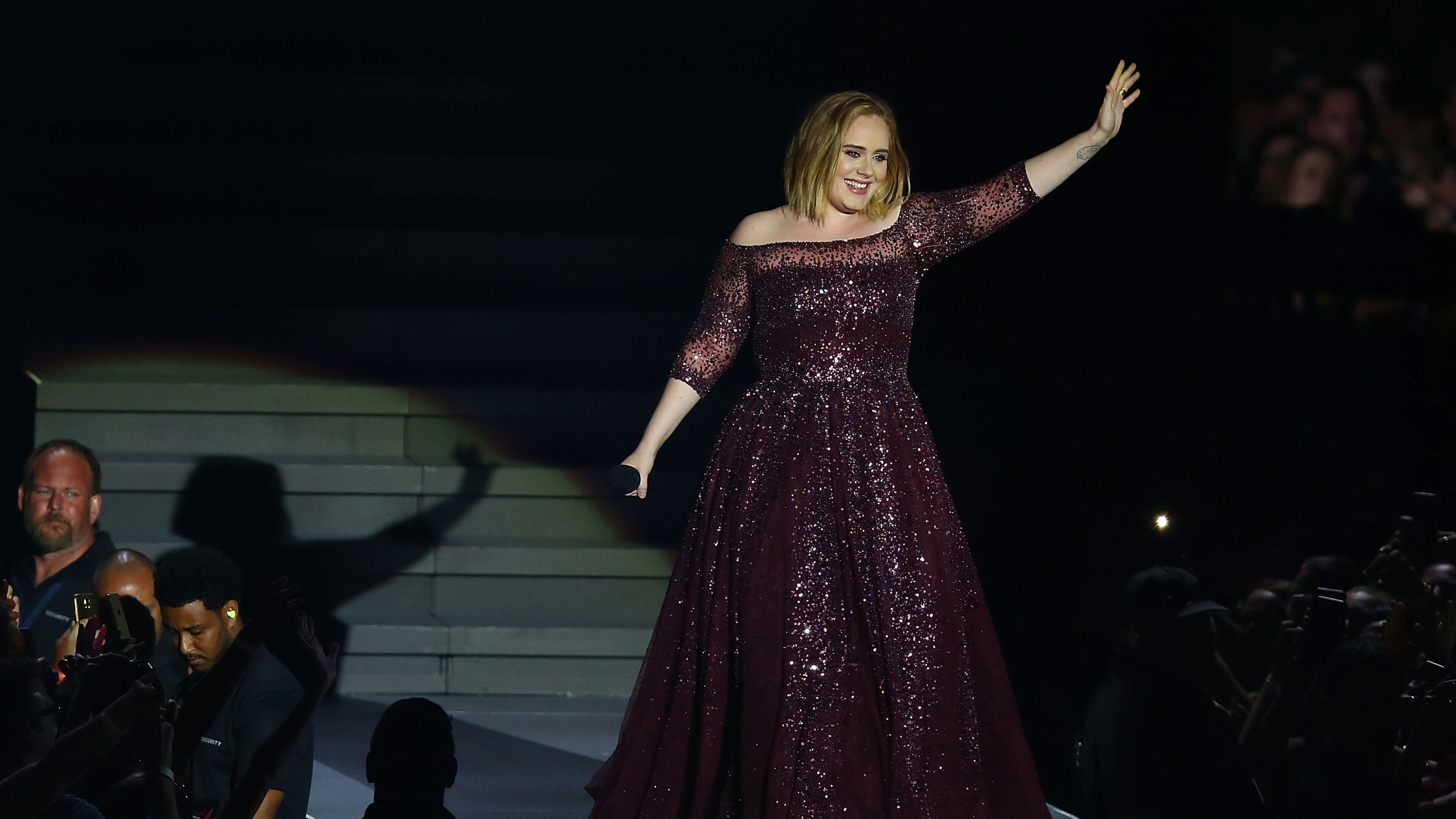 PERTH, AUSTRALIA - FEBRUARY 28: Adele performs at Domain Stadium on February 28, 2017 in Perth, Australia. (Photo by Paul Kane/Getty Images)