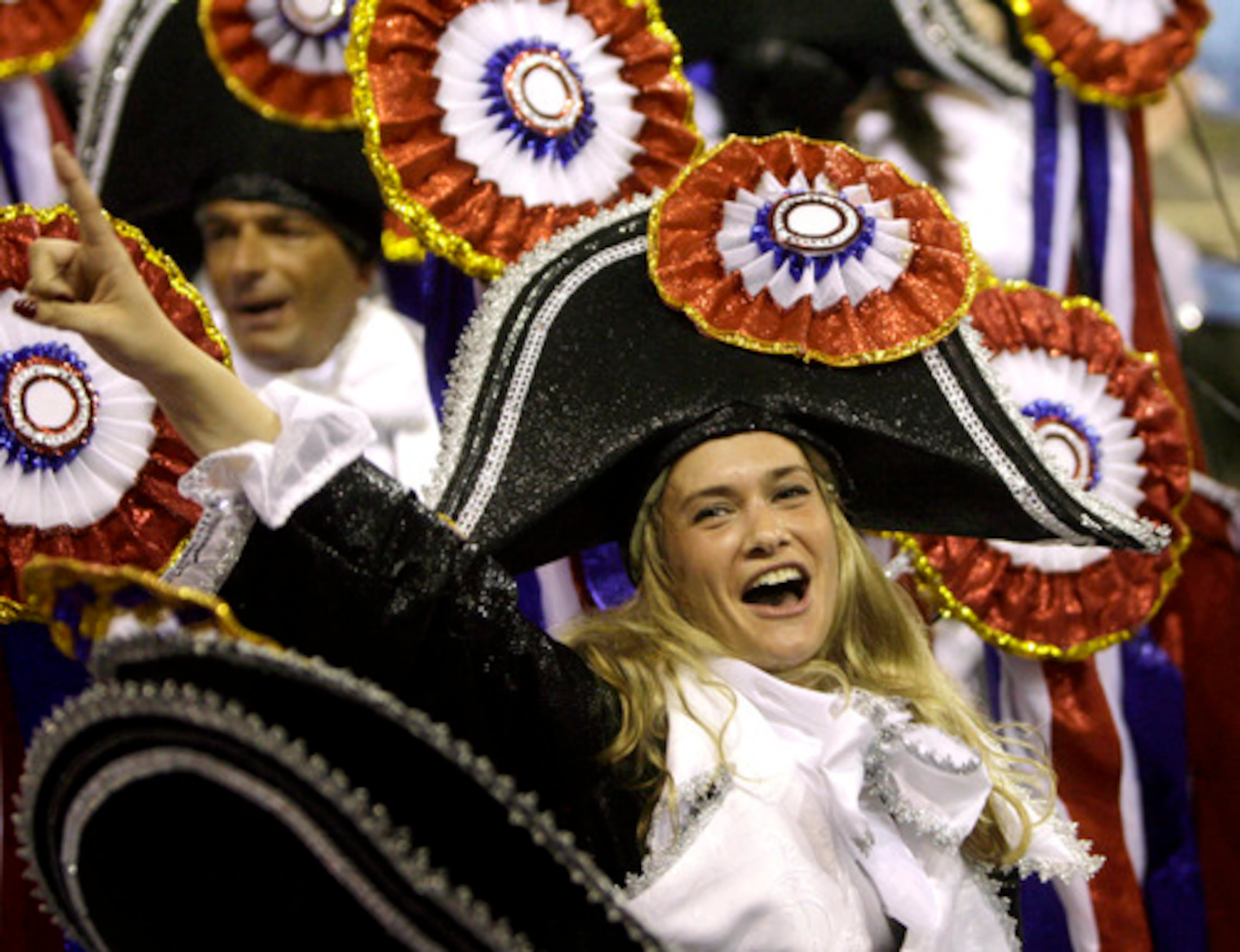 Performers from the Imperatriz Leopoldinense samba school.