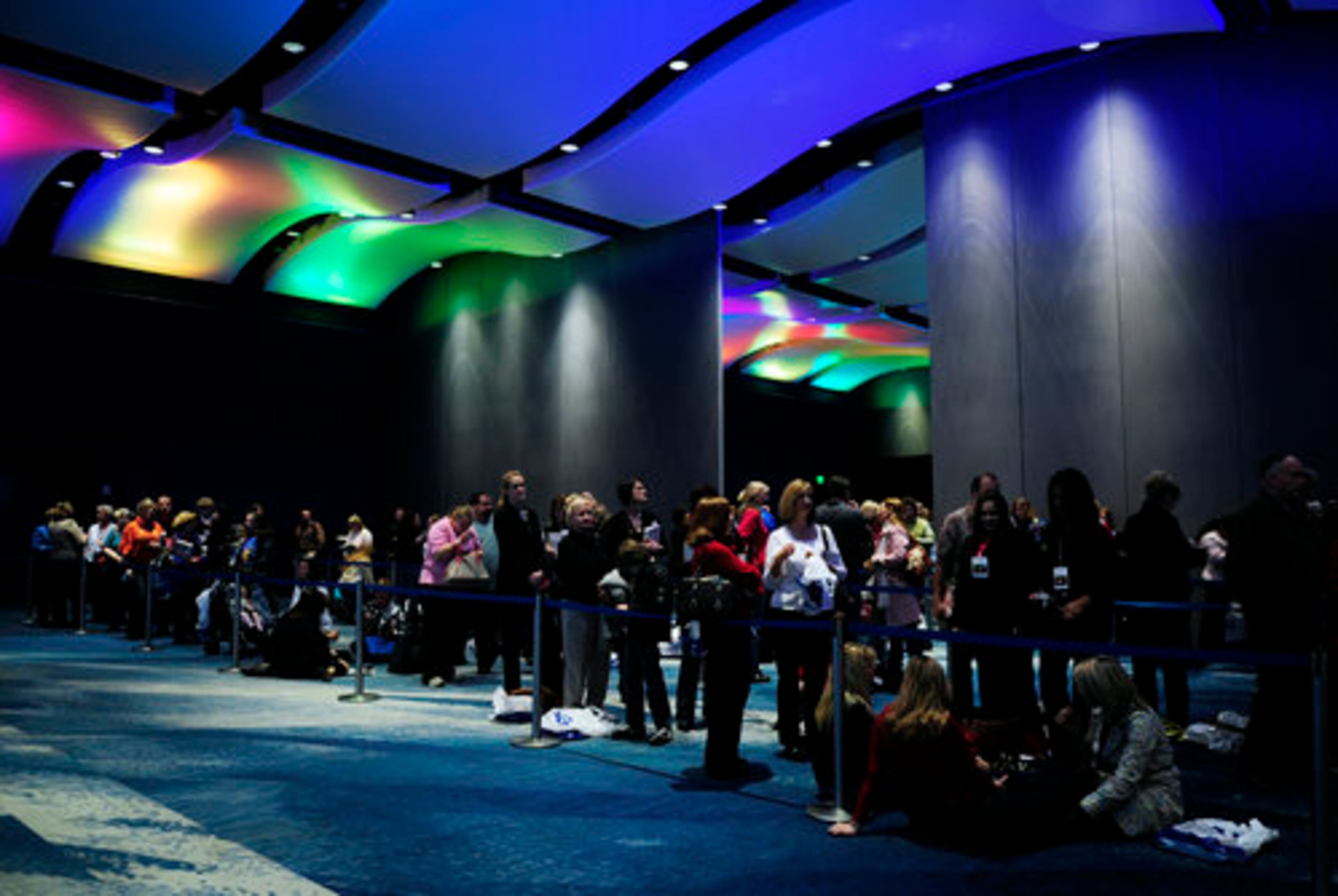 More than 700 people wait in line to get books signed and to chat with Stewart.
