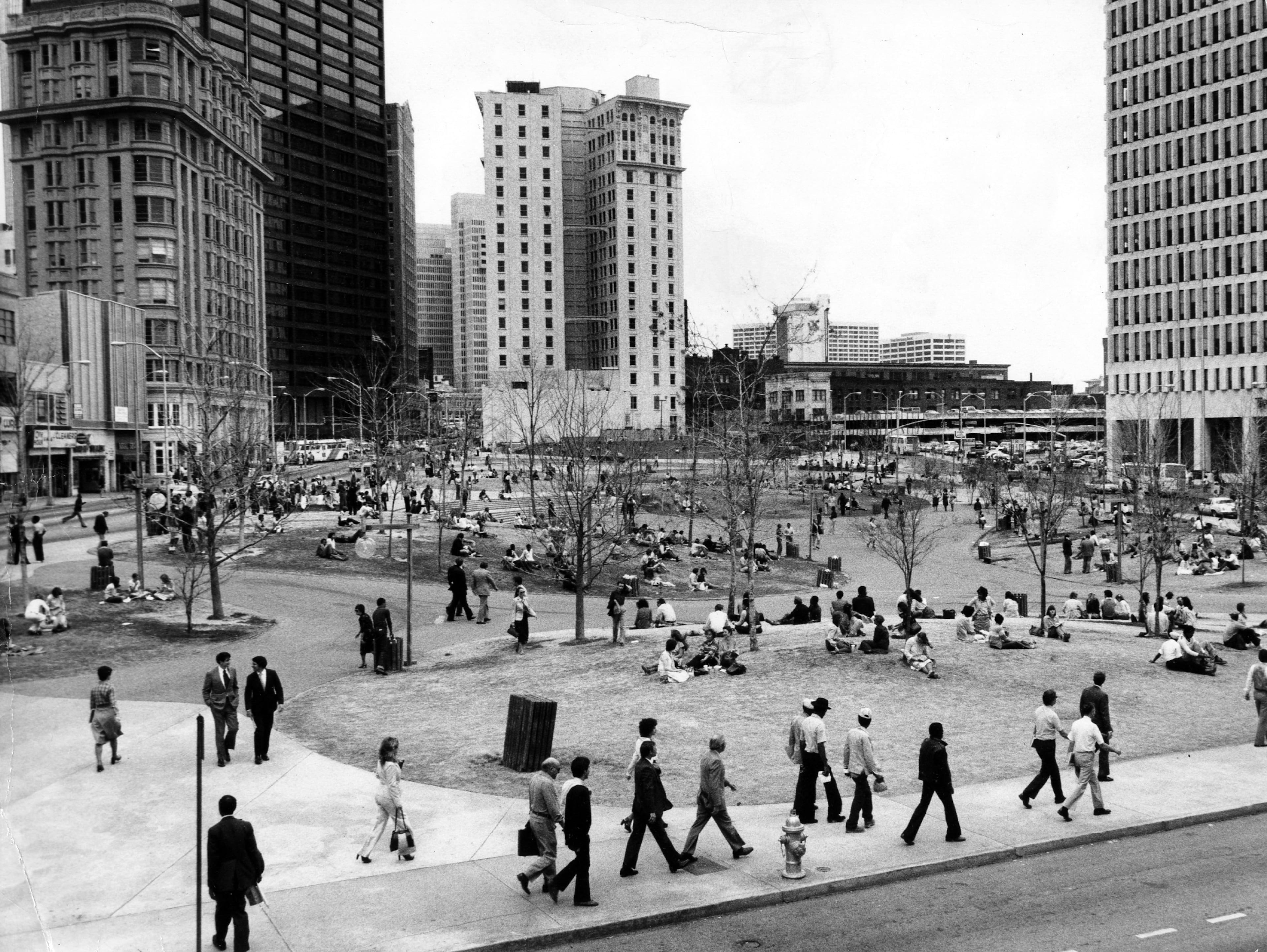 Central City Park (now Woodruff Park). Photo taken March 2, 1979. (Bill Mahan/AJC staff)
