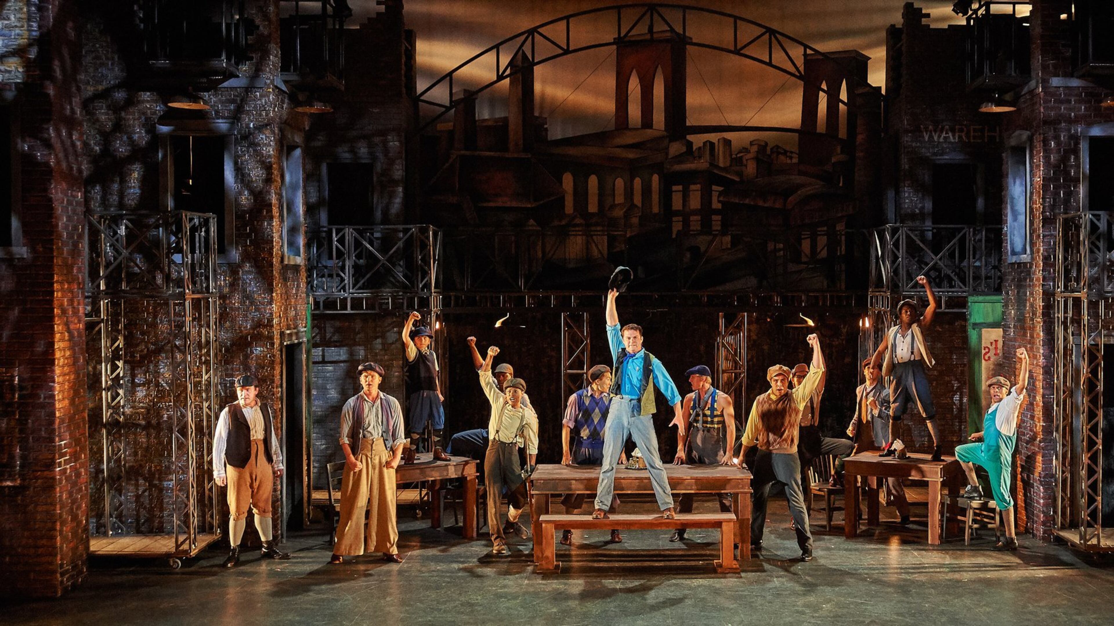 The musical co-production of “Newsies” was a co-production of Atlanta Lyric Theatre and Aurora Theatre. PHOTO CREDIT: Chris Bartelski
