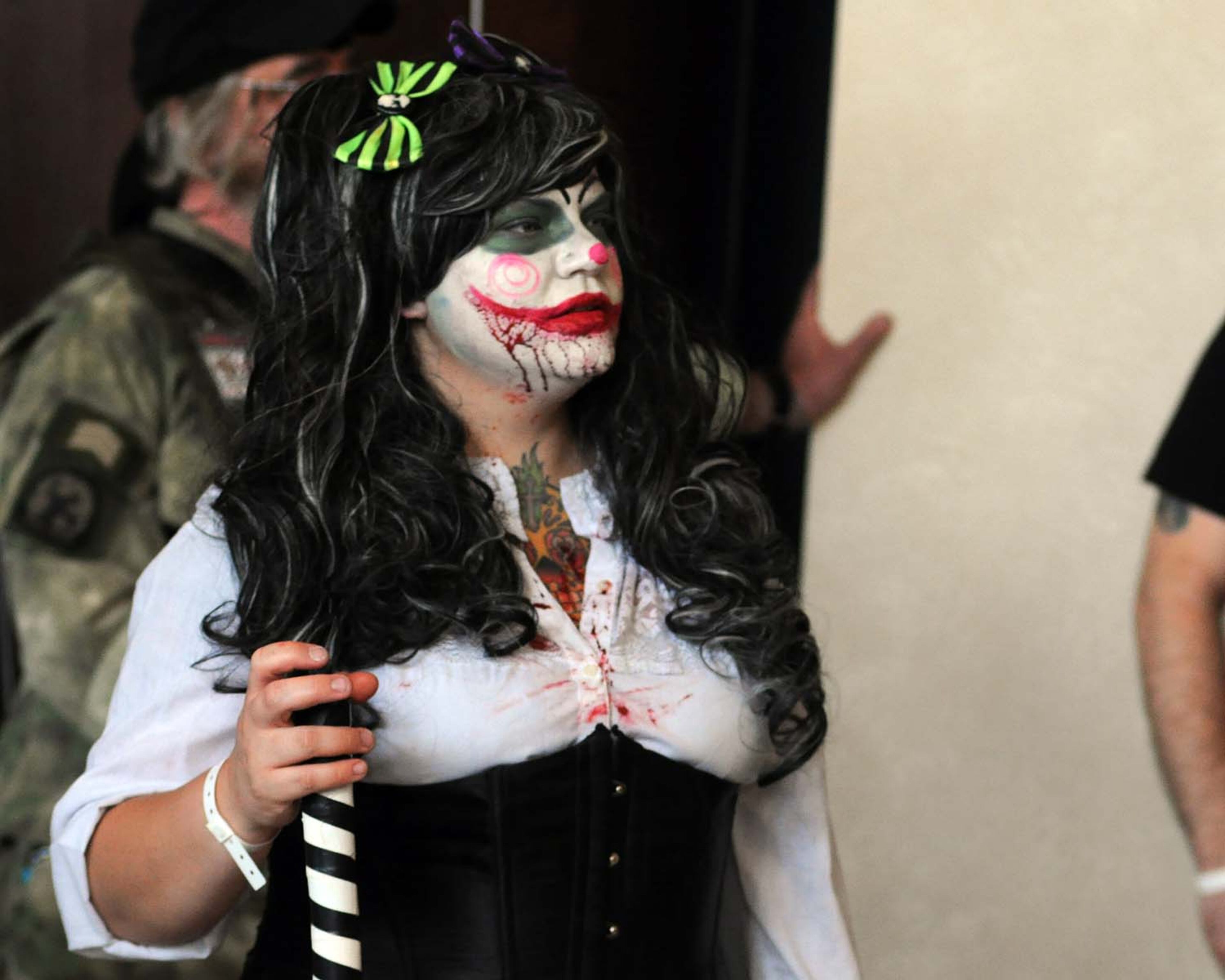 A pack of blood-thirsty zombies marched on the Rosen Centre Hotel in Orlando, Florida to kick off Spooky Empire's annual May-Hem horror convention.