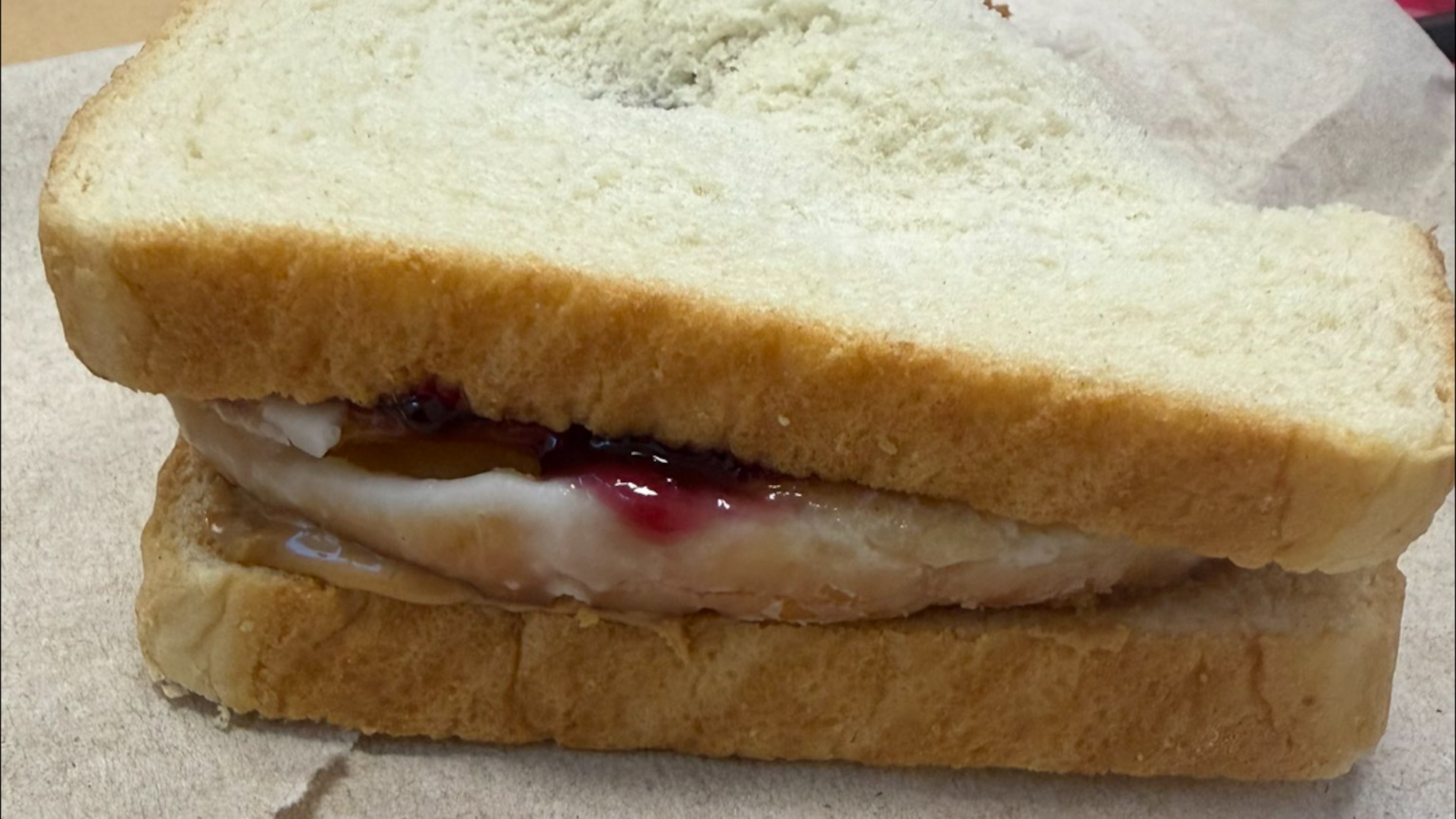 The "Honey Hammer," curated by Effingham County offensive linemen, has gone viral this week as a new twist on the classic PB+J sandwich. (Courtesy of Ross Garner)